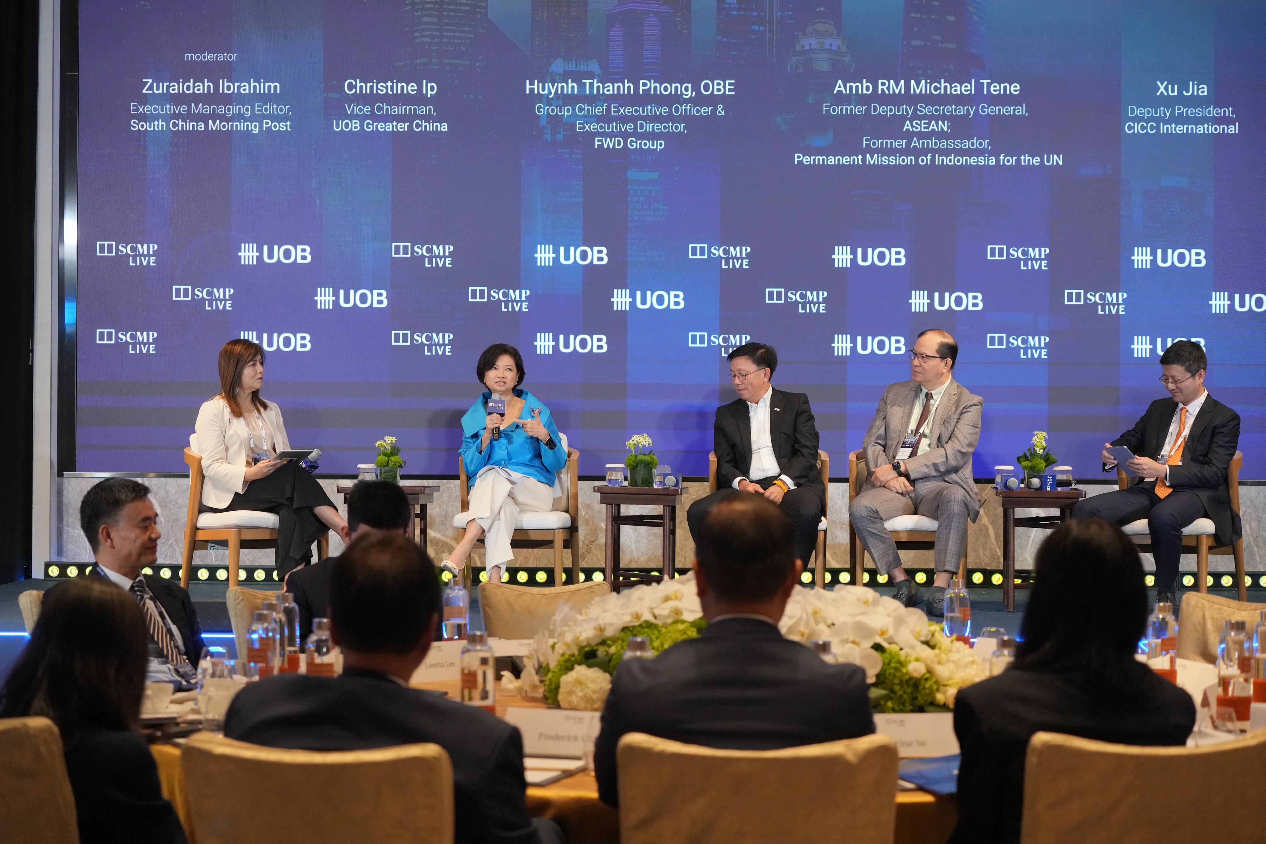 Speakers at the Hong Kong-Asean Summit 2025, held at The Fullerton Ocean Park Hotel in Aberdeen, Hong Kong, on Tuesday. Photo: May Tse
