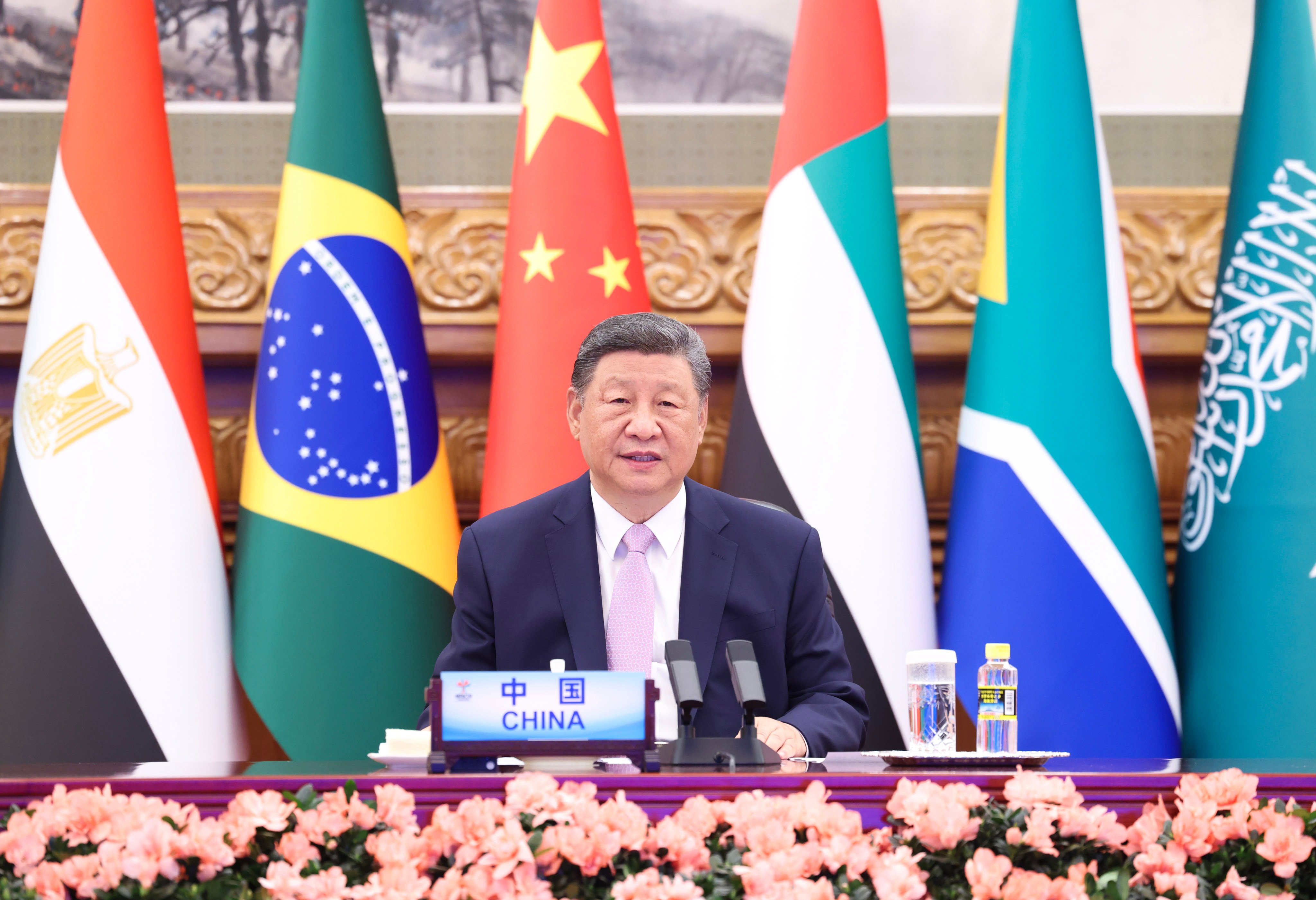 Chinese President Xi Jinping addresses a virtual Brics Summit on September 8. Photo: Xinhua
