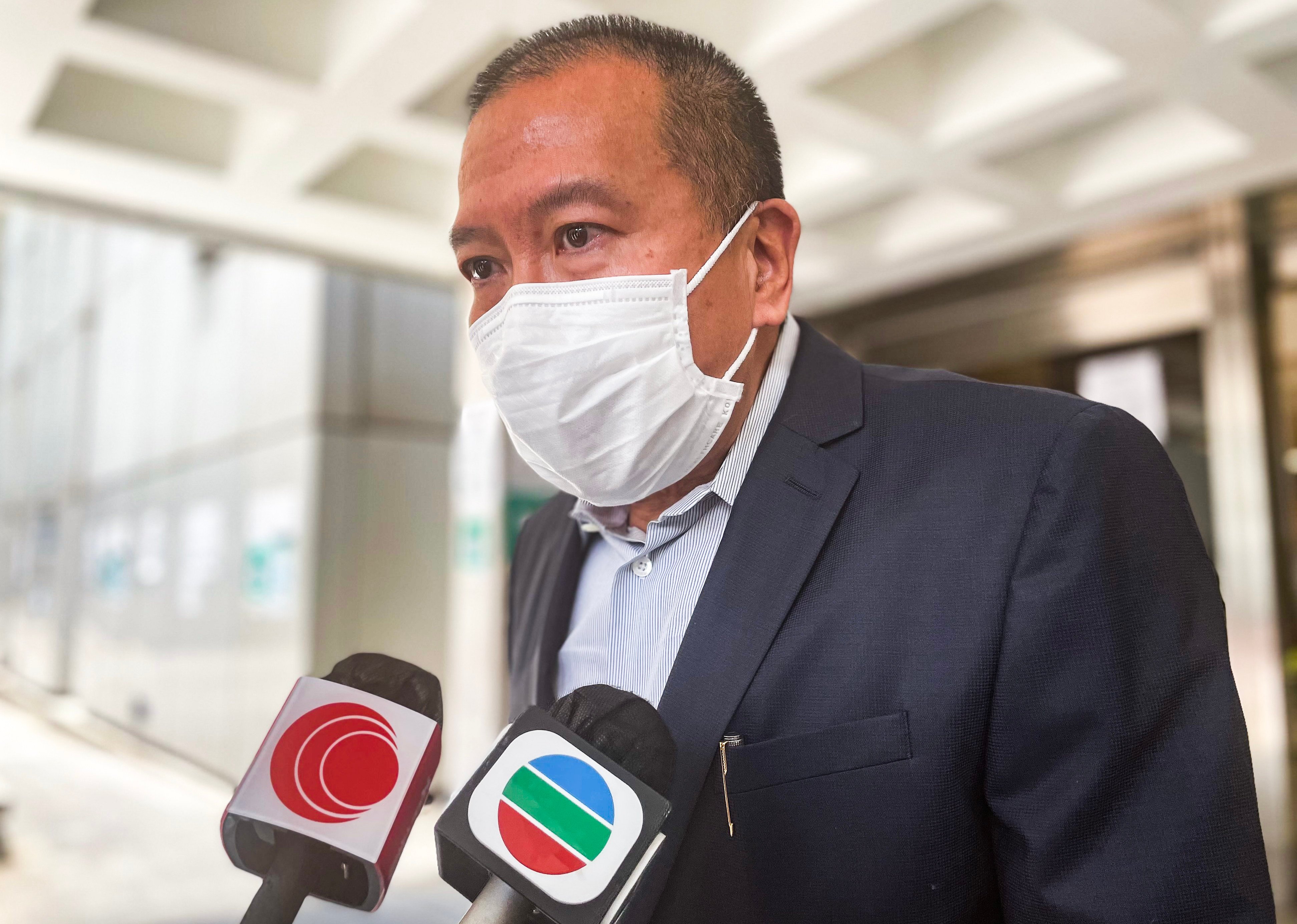 Peter Chan Chun-chuen leaves the High Court after he is declared bankrupt in August 2021. Photo: Jasmine Siu