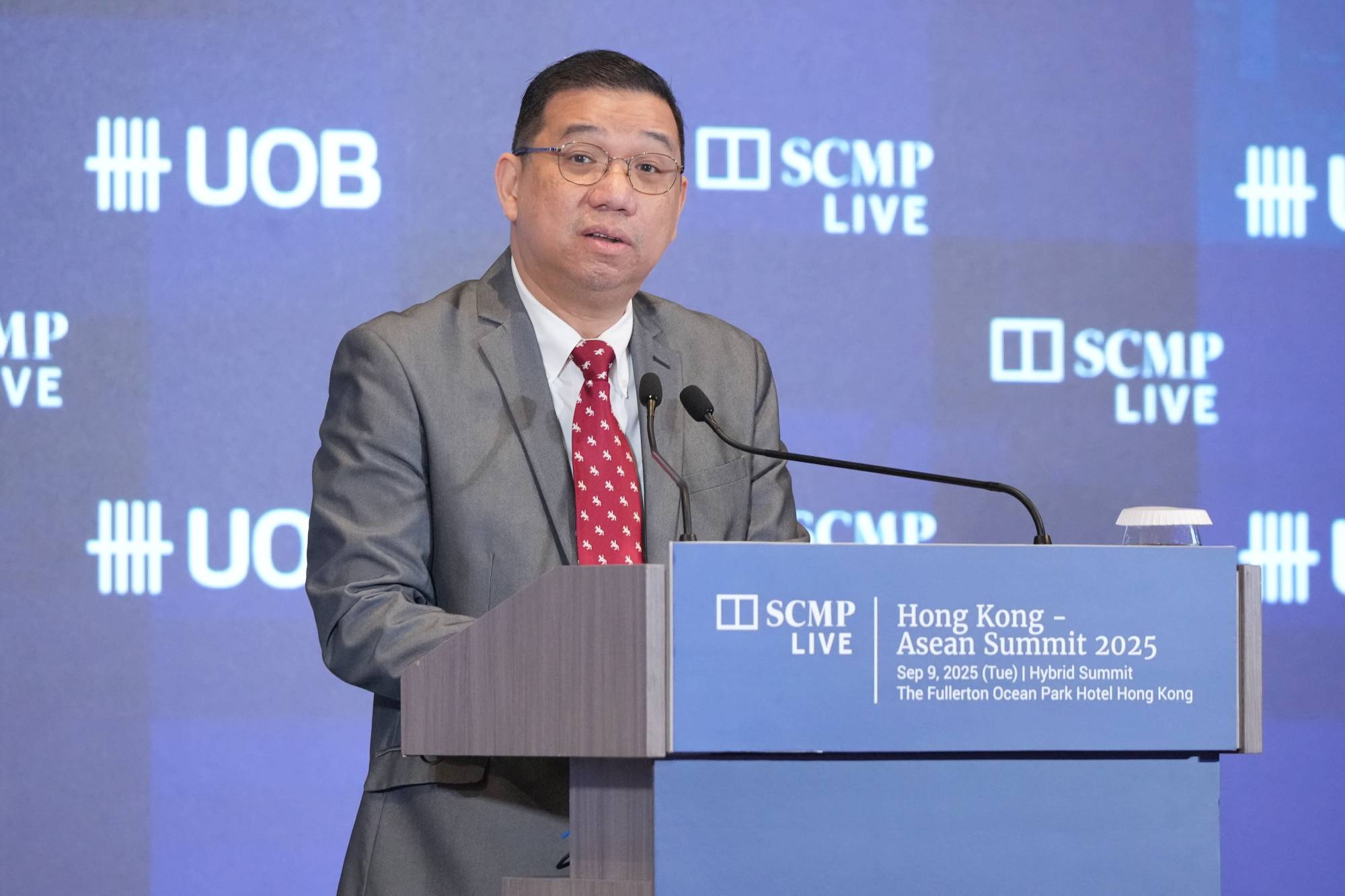 Philippine Undersecretary for the Industry Development Group of the Department of Trade and Industry Ceferino S Rodolfo speaks at the Hong Kong-Asean Summit 2025 on Tuesday. Photo: May Tse