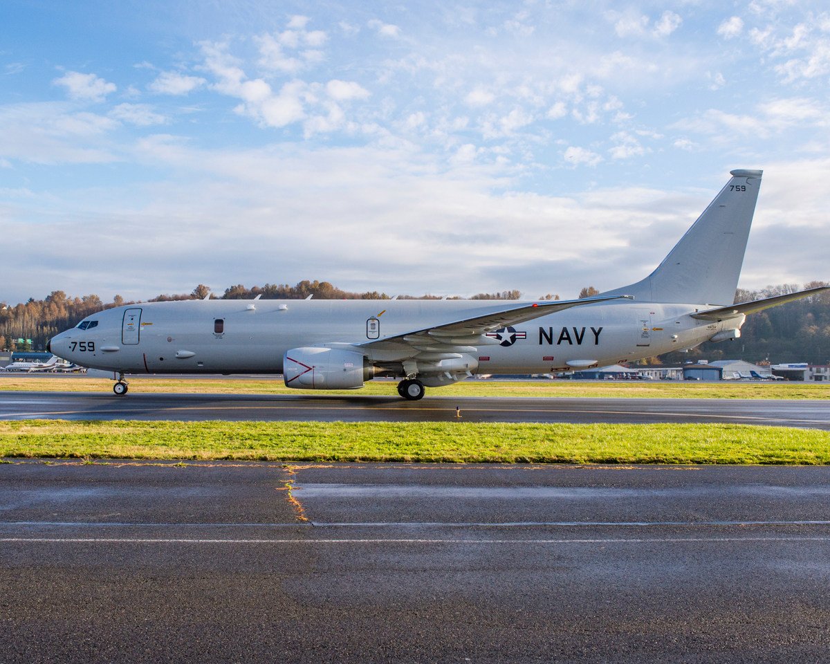 A P-8A Poseidon aircraft departs Boeing Field in Seattle, Washington. Photo: AFP/US Navy/Boeing Aircraft