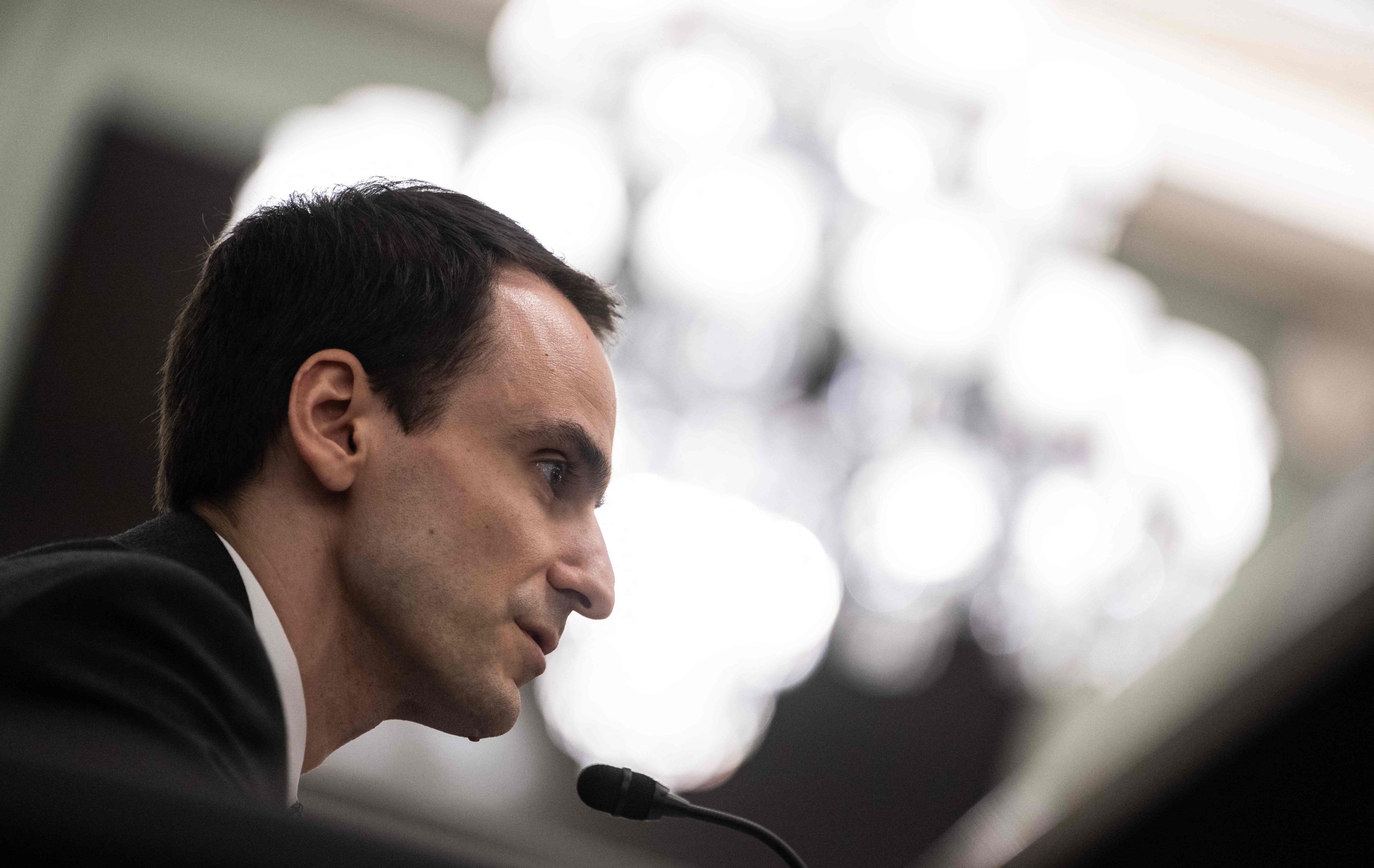White House Office of Science and Technology Policy Director Michael Kratsios testifies on AI before a US Senate subcommittee on Wednesday. Photo: AFP