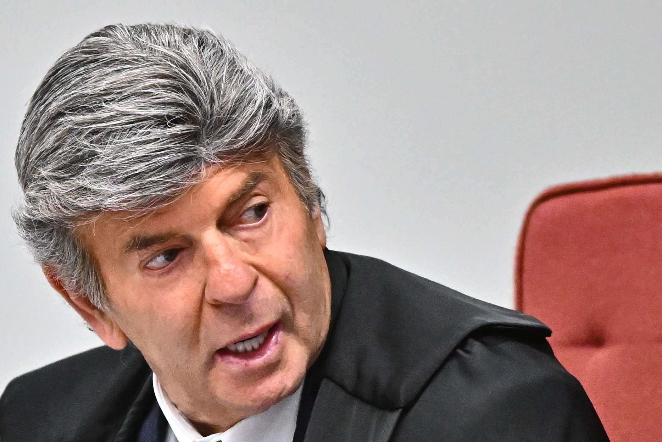 Judge Luiz Fux takes part in the trial of former Brazilian president Jair Bolsonaro in Brasilia on Wednesday. Photo: EPA