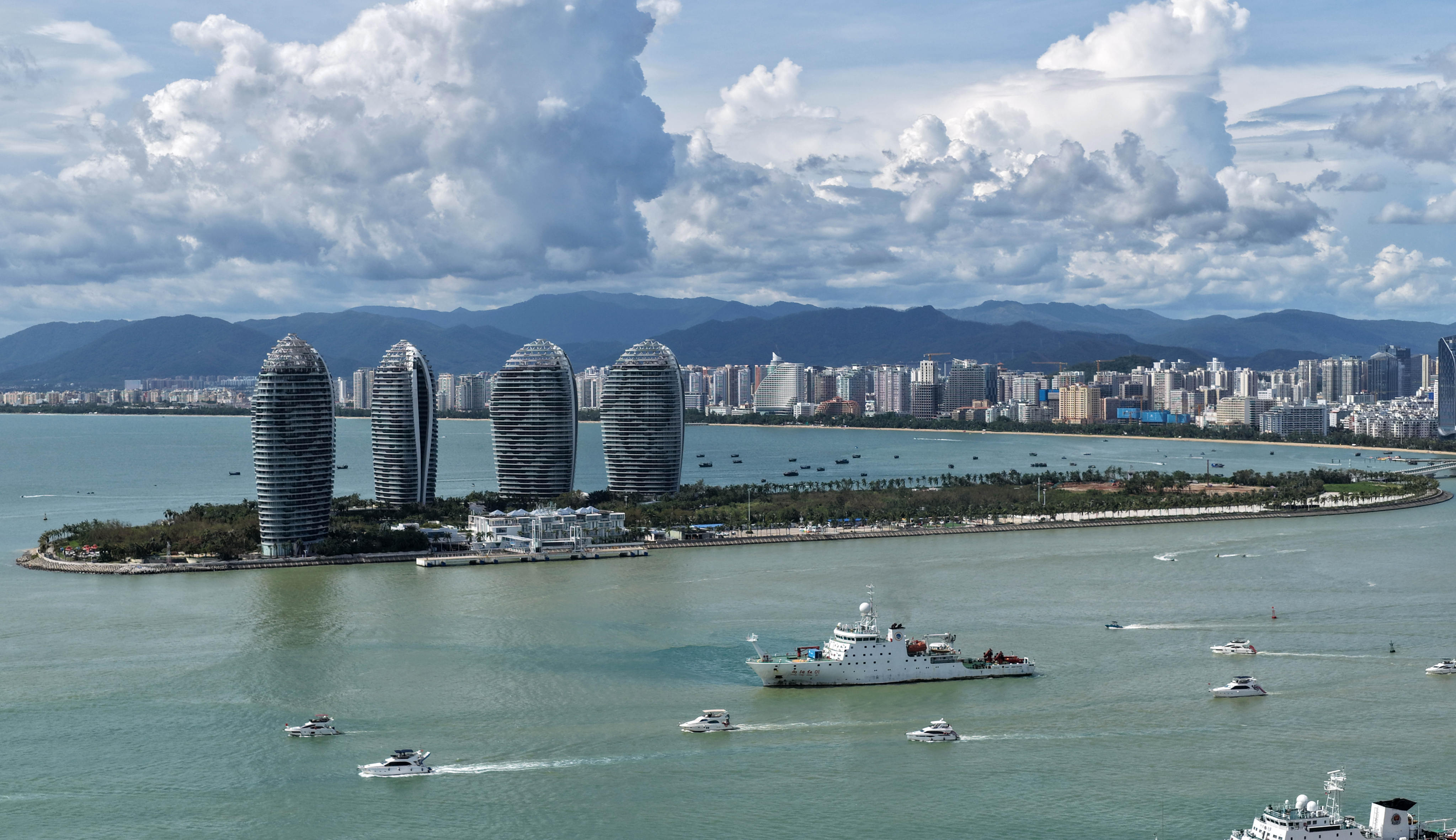 An aerial view of Sanya in Hainan province on August 27. Hainan’s role isn’t to displace Hong Kong. Rather, it can complement what Hong Kong has to offer. Photo: Xinhua