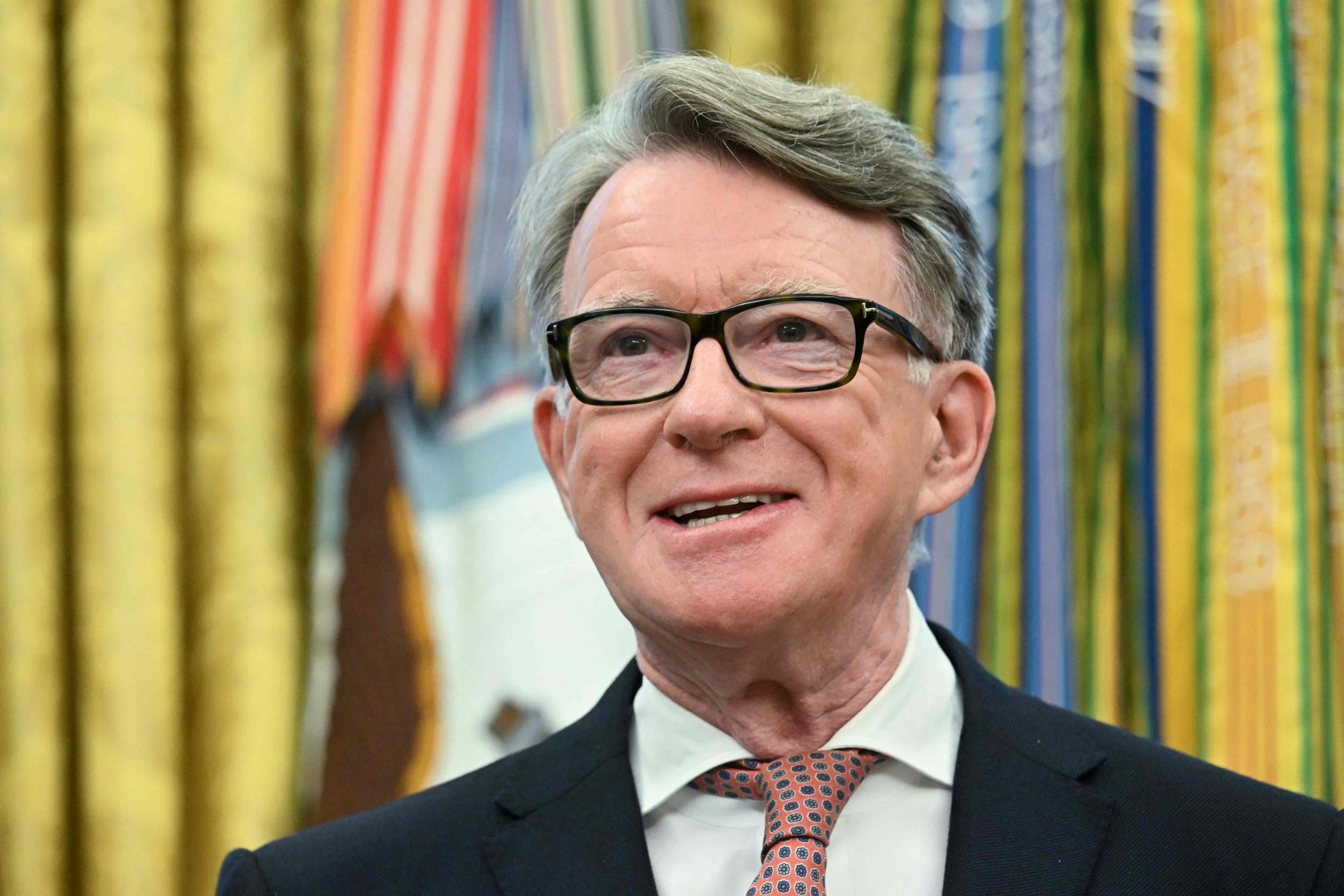 British ambassador to the United States Peter Mandelson at the White House in May.  Mandelson was sacked after fresh revelations emerged about the diplomat’s friendship with the late sex offender Jeffrey Epstein. Photo: AFP