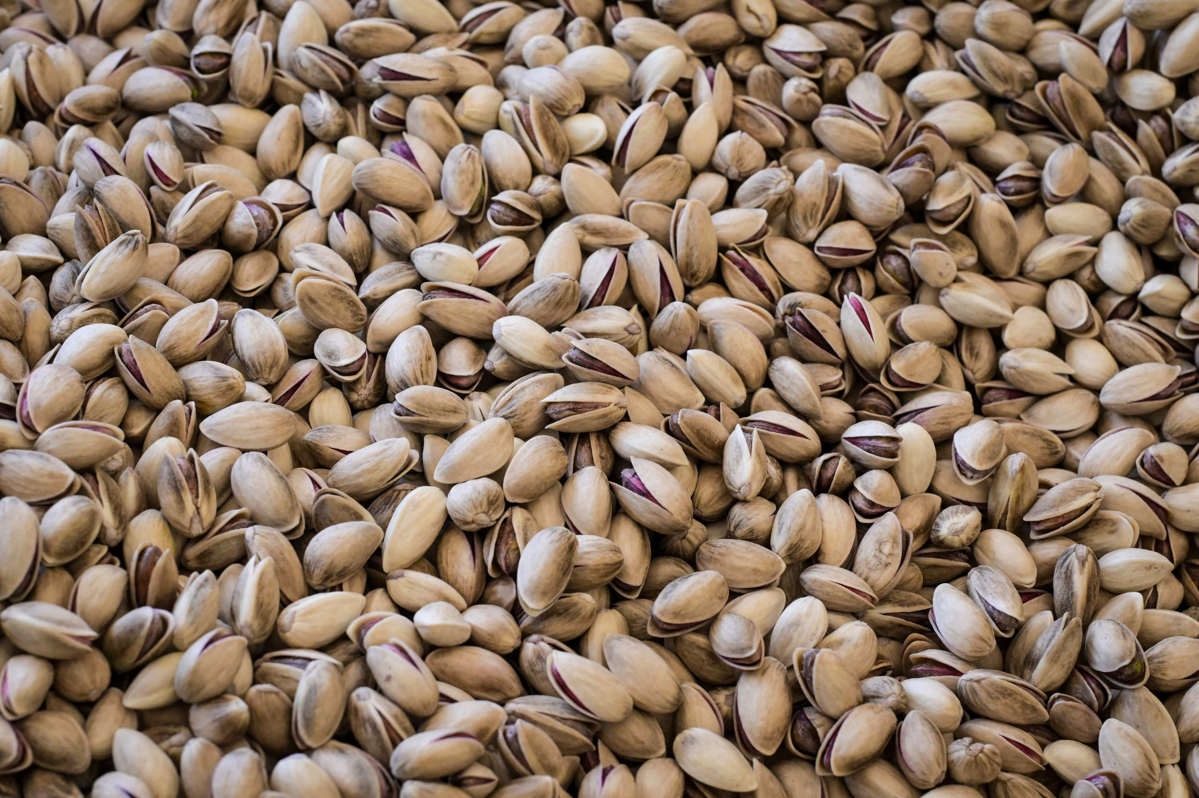 Pistachios on the Greek island of Aegina. Photo: AFP