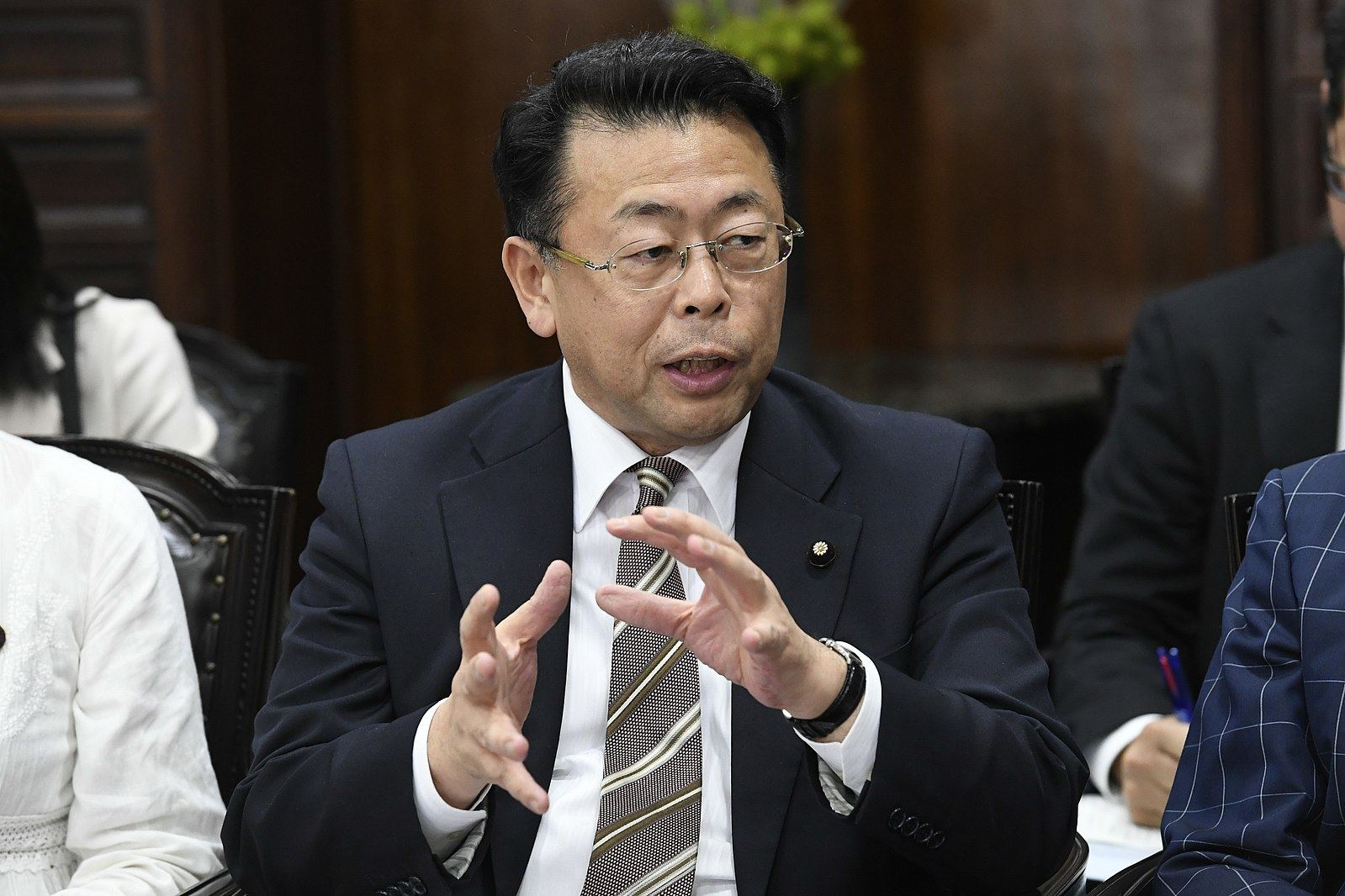 Makoto Nishida, Komeito’s secretary general, at a public engagement in 2020. The party is now wrestling with what it describes as “a crisis of the party’s survival” after electoral losses and waning influence. Photo: Senado Federal (CC BY-SA 4.0)