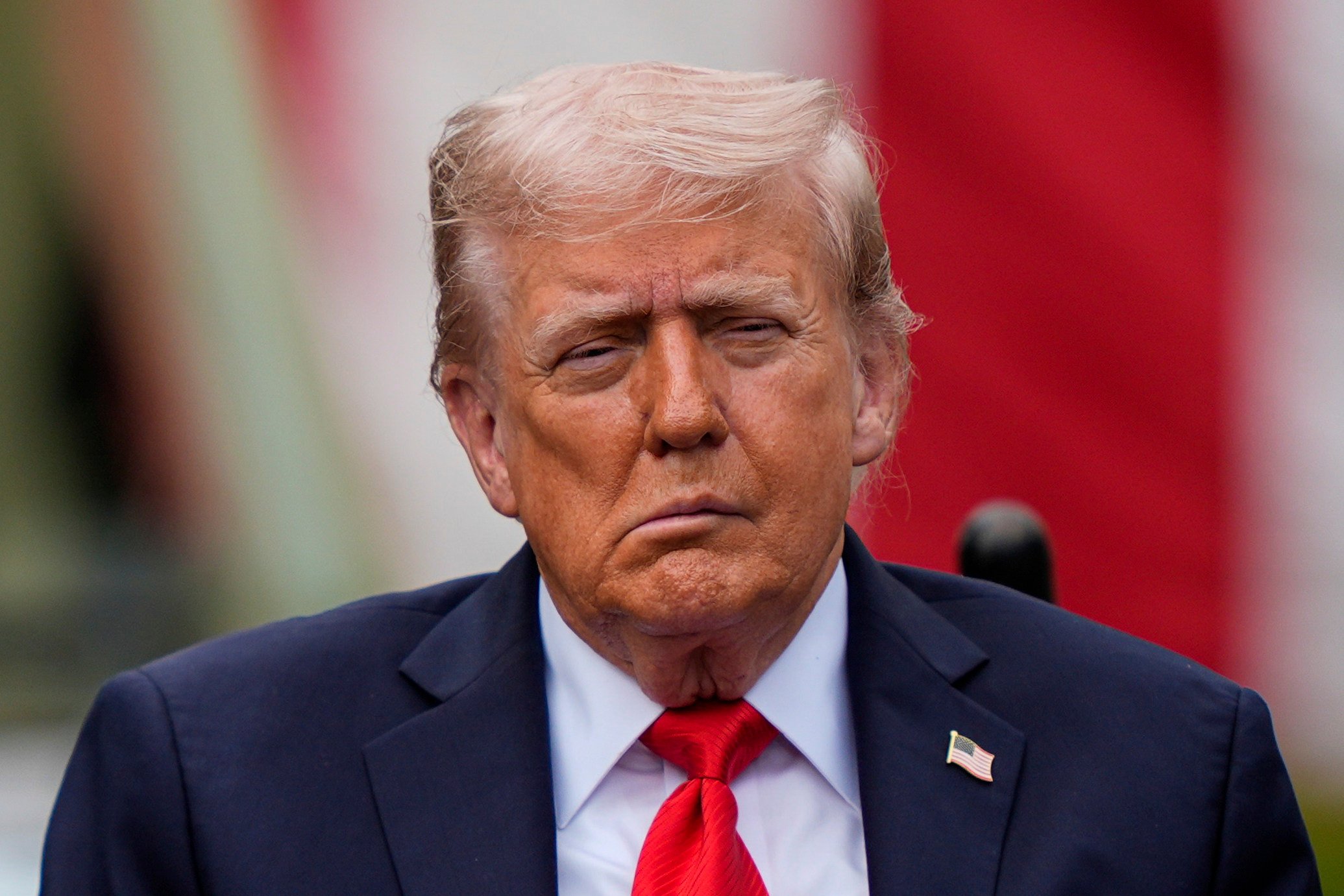 US President Donald Trump at a 9/11 ceremony in Washington on Thursday. Photo: AP