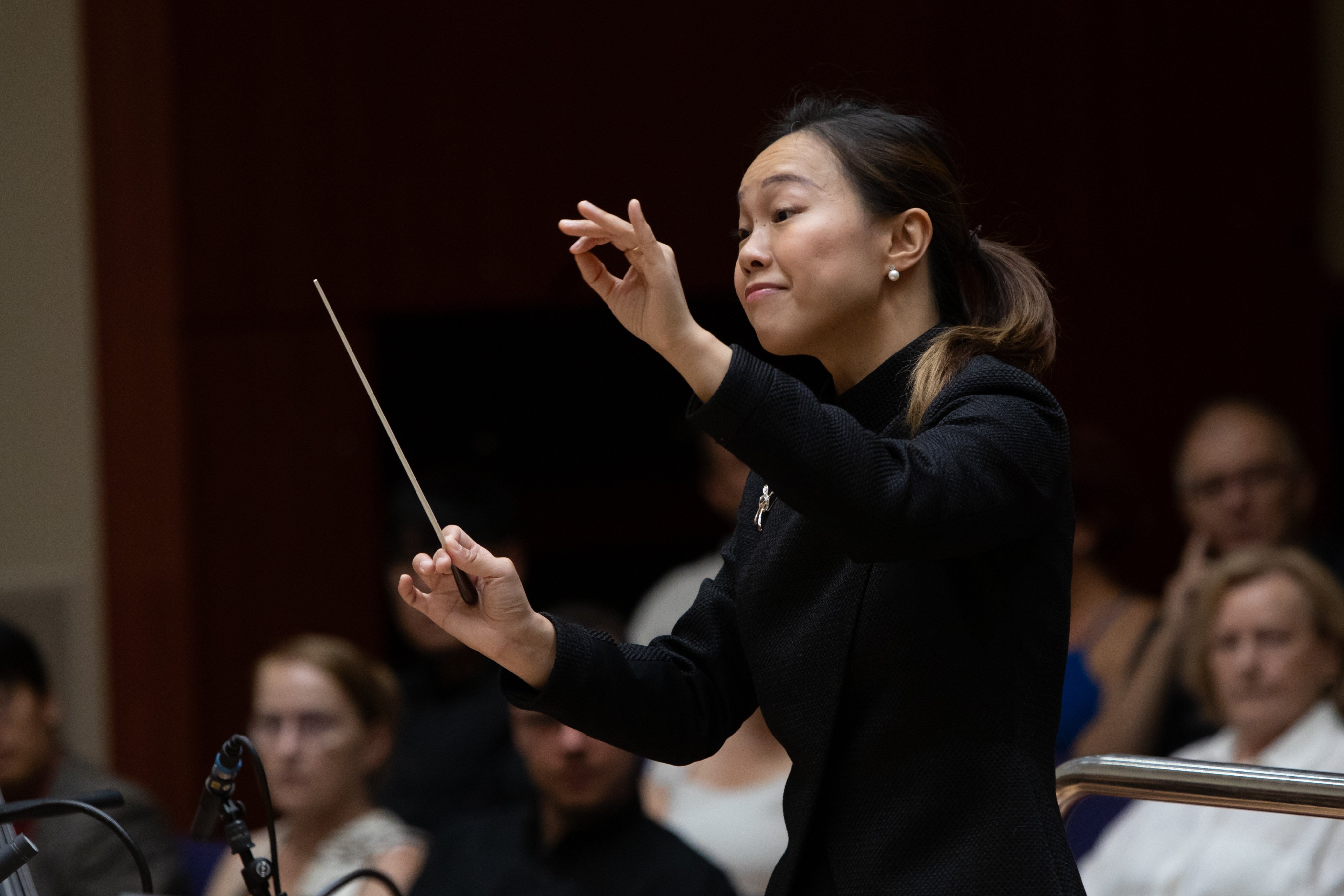 Vivian Ip conducts at the 2025 International Ferenc Fricsay Conducting Competition in Szeged, Hungary, where she placed third. She says that success in her field is about “one’s passion, belief and ability”. Photo: International Ferenc Fricsay Conducting Competition