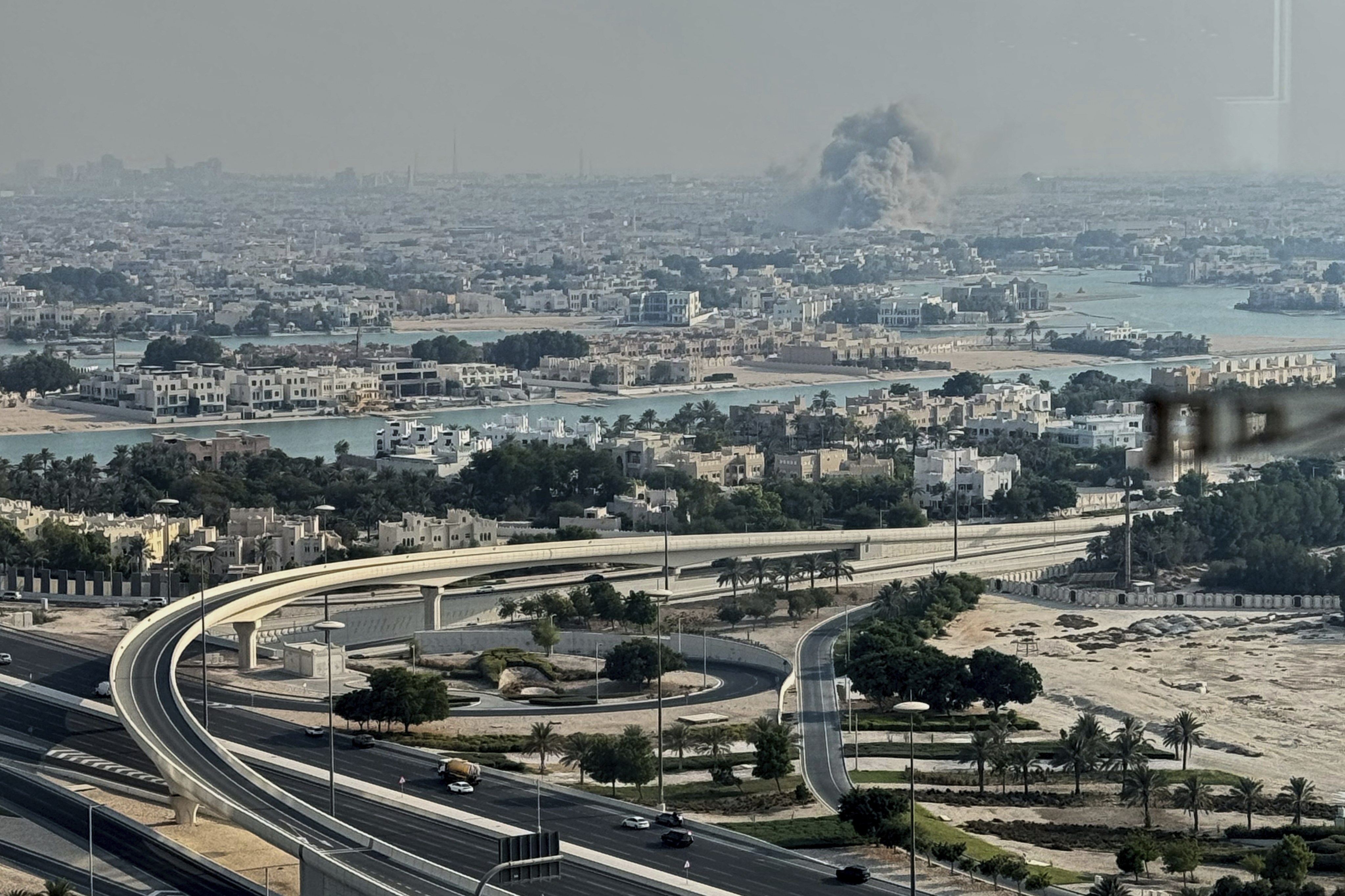 Smoke rises from an explosion caused by an Israeli strike on Doha on Tuesday. Photo: UGC via AP