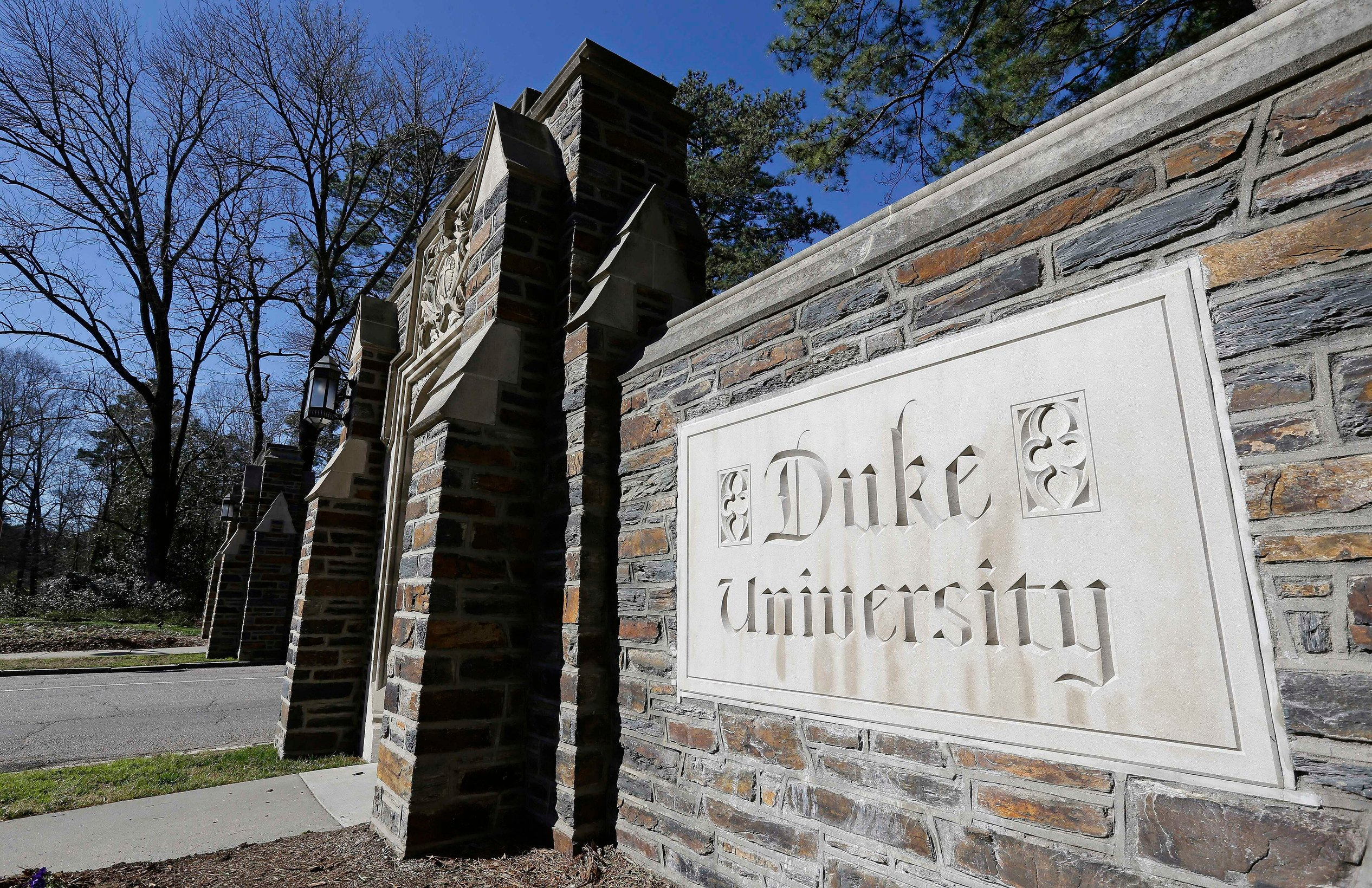 The entrance to the main Duke University campus in Durham, N.C Photo: AP