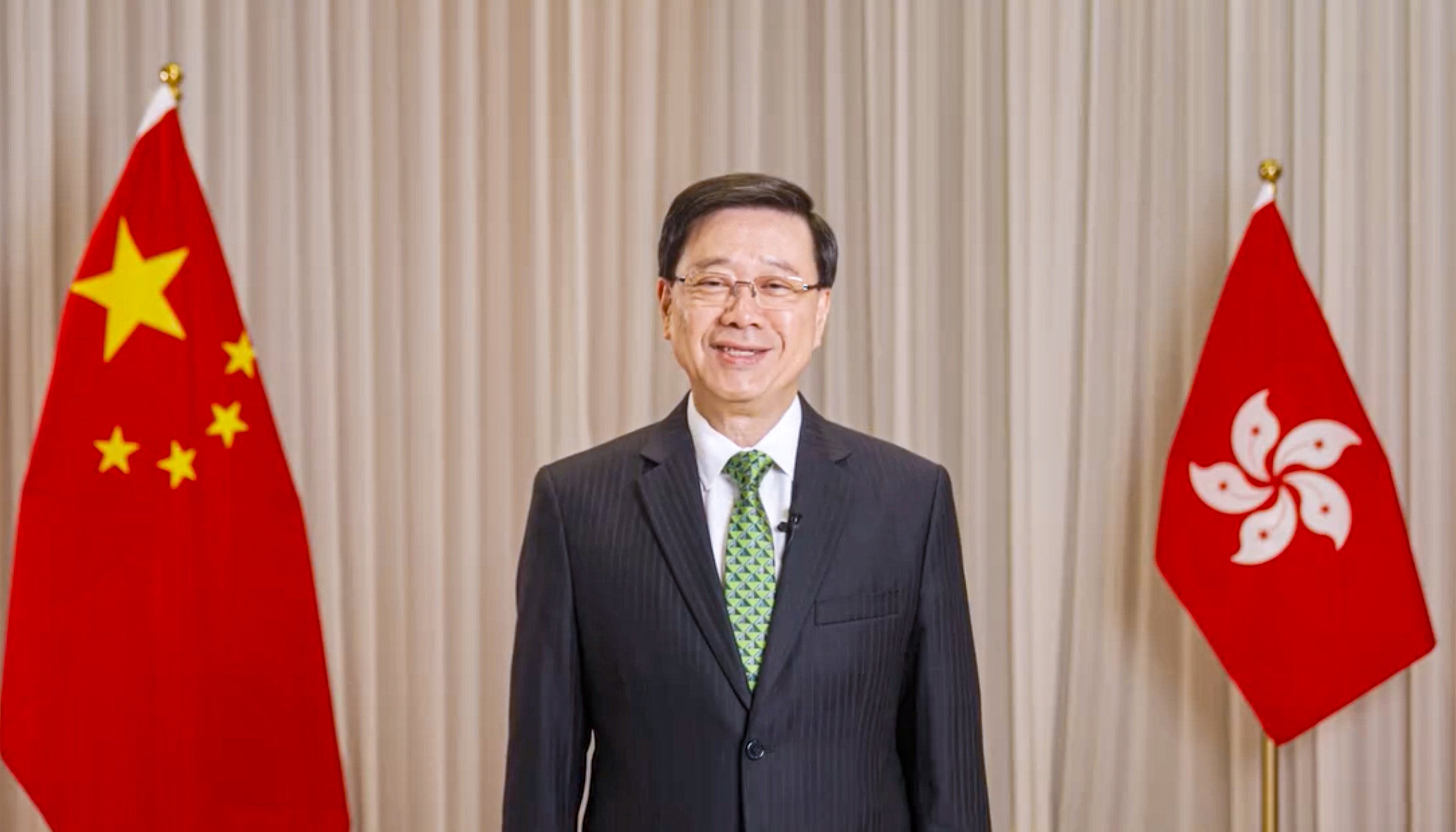 Chief Executive John Lee’s tie for policy address to show city’s bridging role for mainland China. Photo: handout