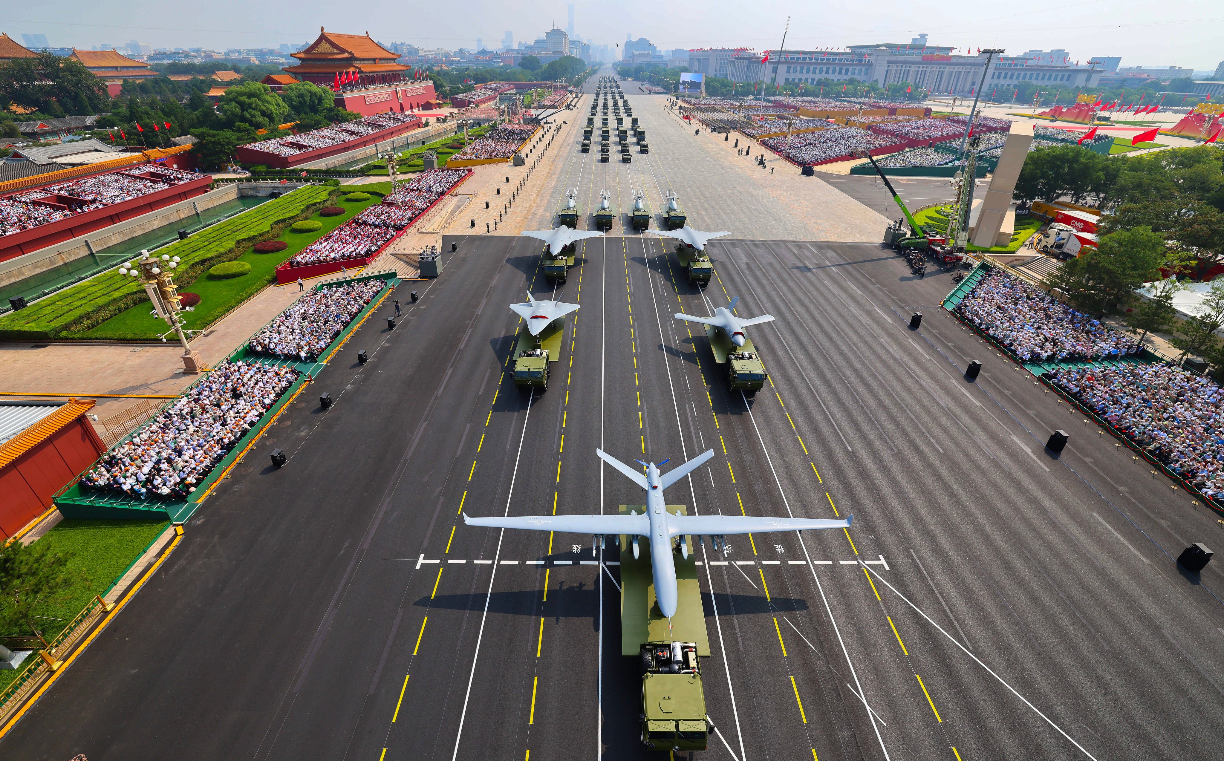 China’s military hardware is on display at a parade in Beijing, on September 3, to commemorate the 80th anniversary of the end of the second world war. Photo: Xinhua