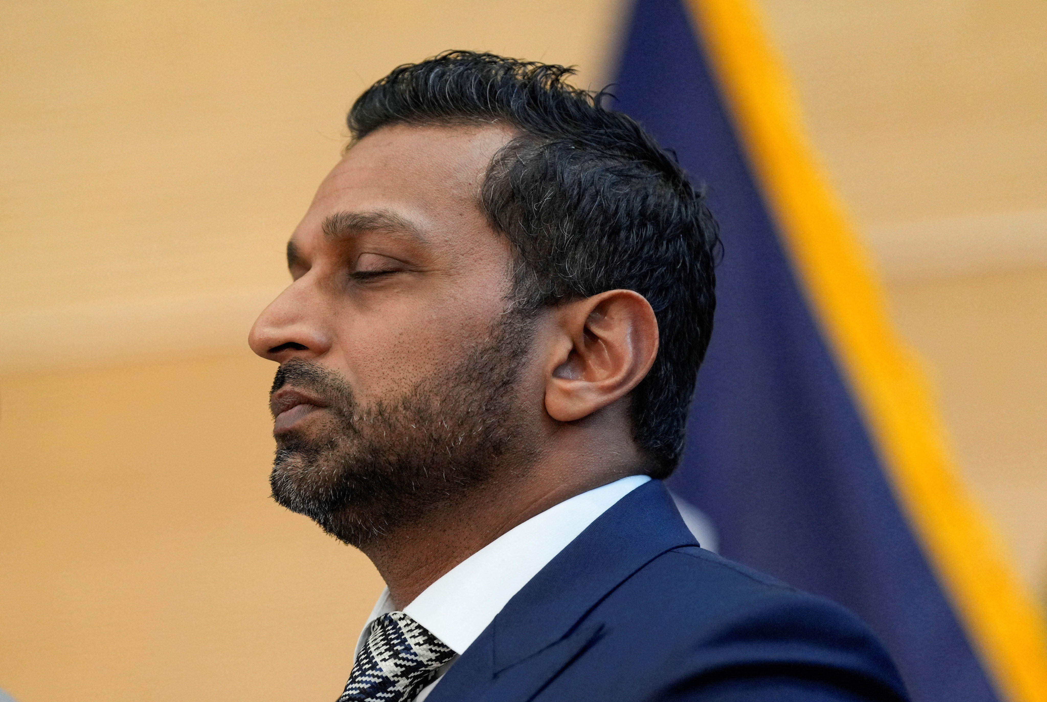 FBI Director Kash Patel attends a press conference in Orem, Itah, on Friday announcing details on the suspect in the shooting of US conservative commentator Charlie Kirk. Photo: Reuters