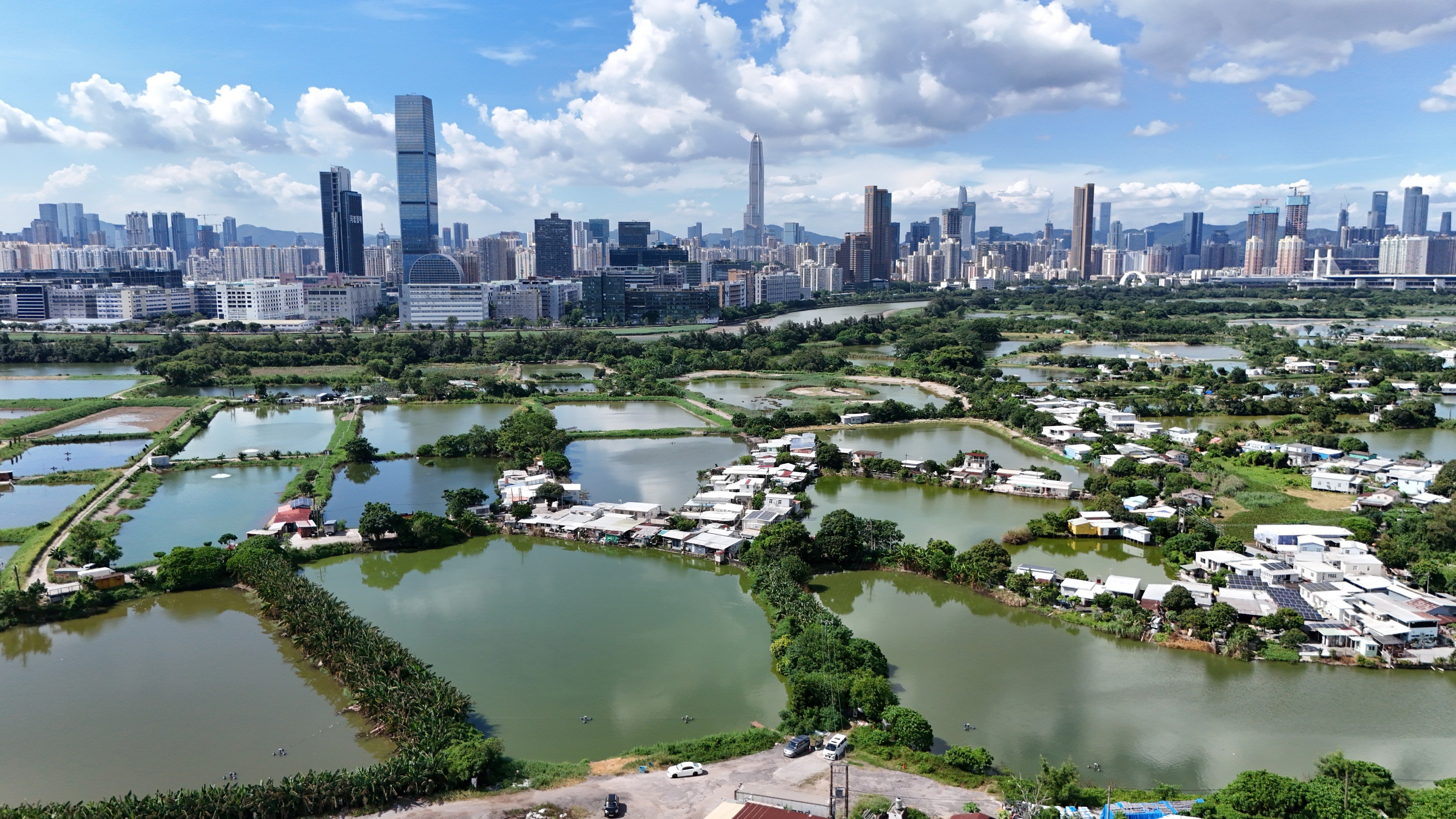 A view of fish ponds in San Tin on September 1. Moves announced at the chief executive’s policy address will provide the legal framework and other policy tools needed to realise the government’s ambitious vision for the Northern Metropolis. Photo: Edmond So