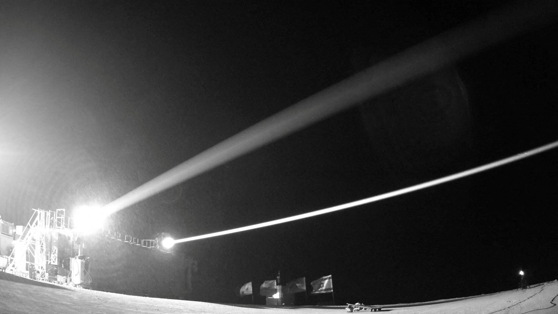 Israel’s Iron Beam laser anti-missile interception system is seen in action in an image released on Wednesday. Photo: Israel Defence Ministry via Reuters