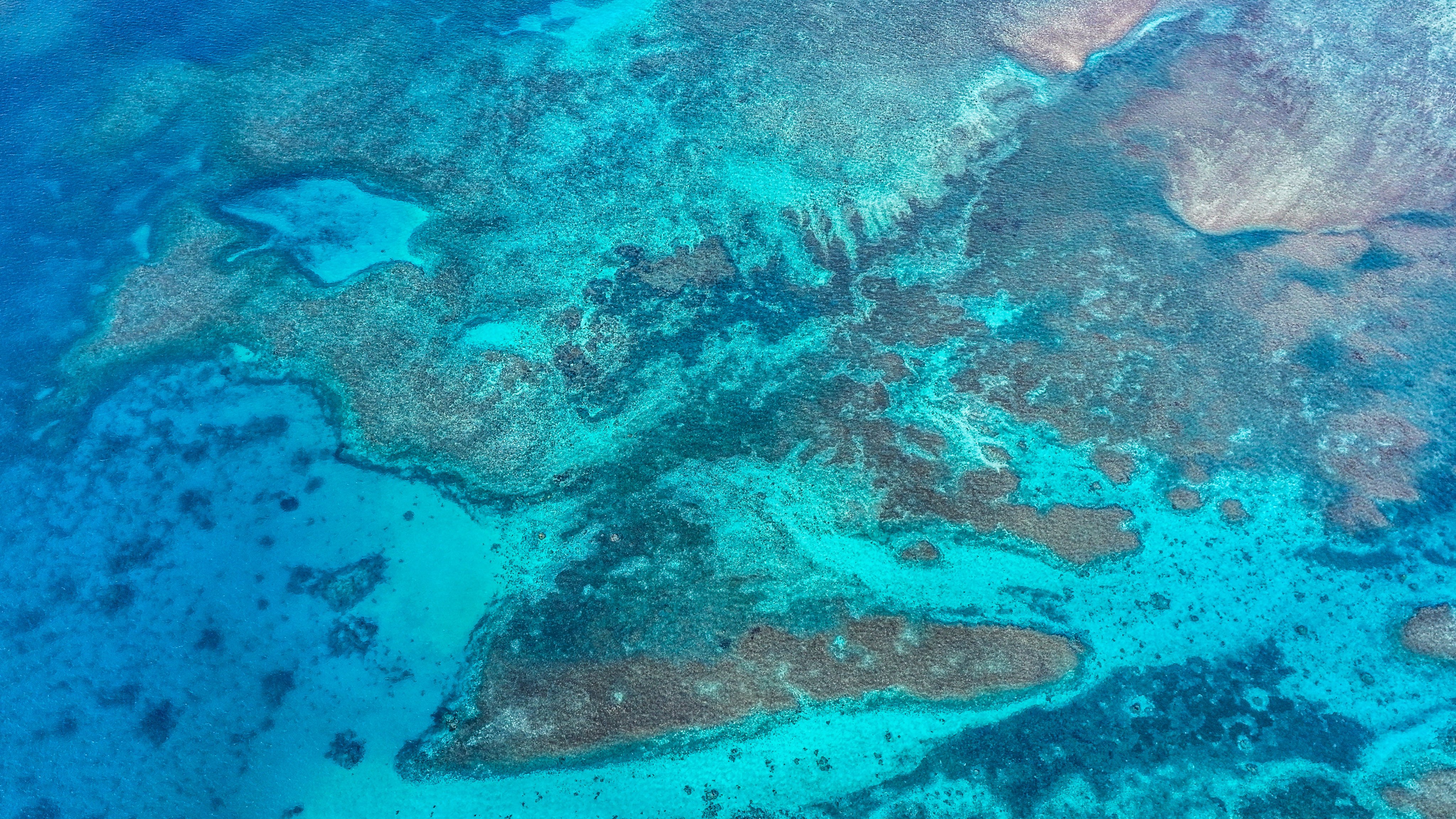A March 26 drone photo of the reefs in Scarborough Shoal, which China calls Huangyan Island and the Philippines calls Panatag Shoal. Photo: Xinhua