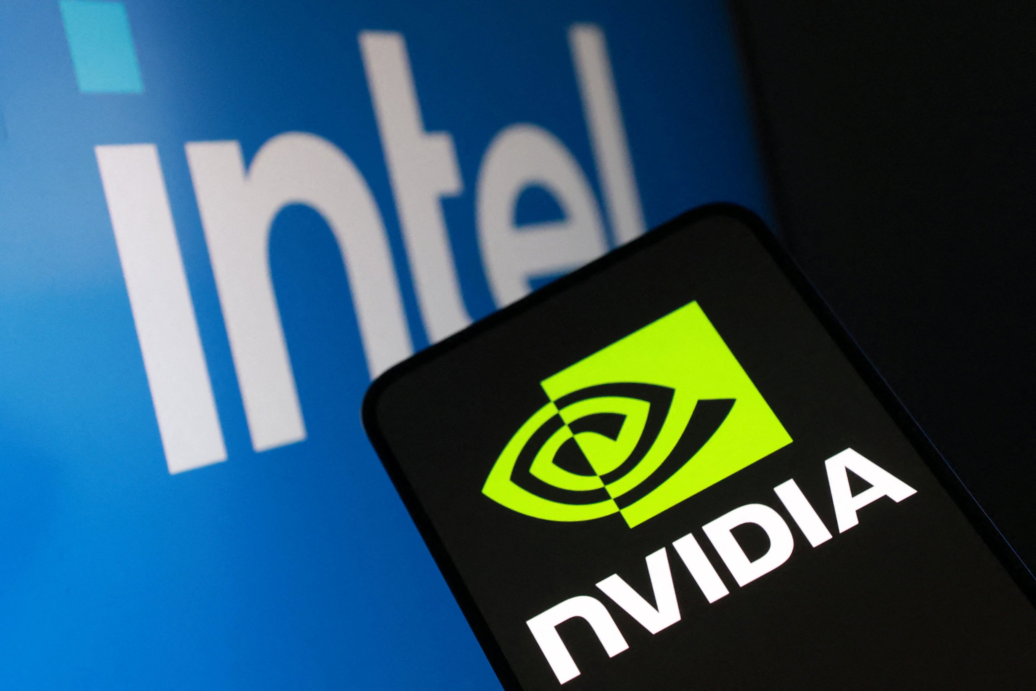Nvidia said it will invest US5 billion in Intel. Photo: Reuters / Dado Ruvic / Illustration