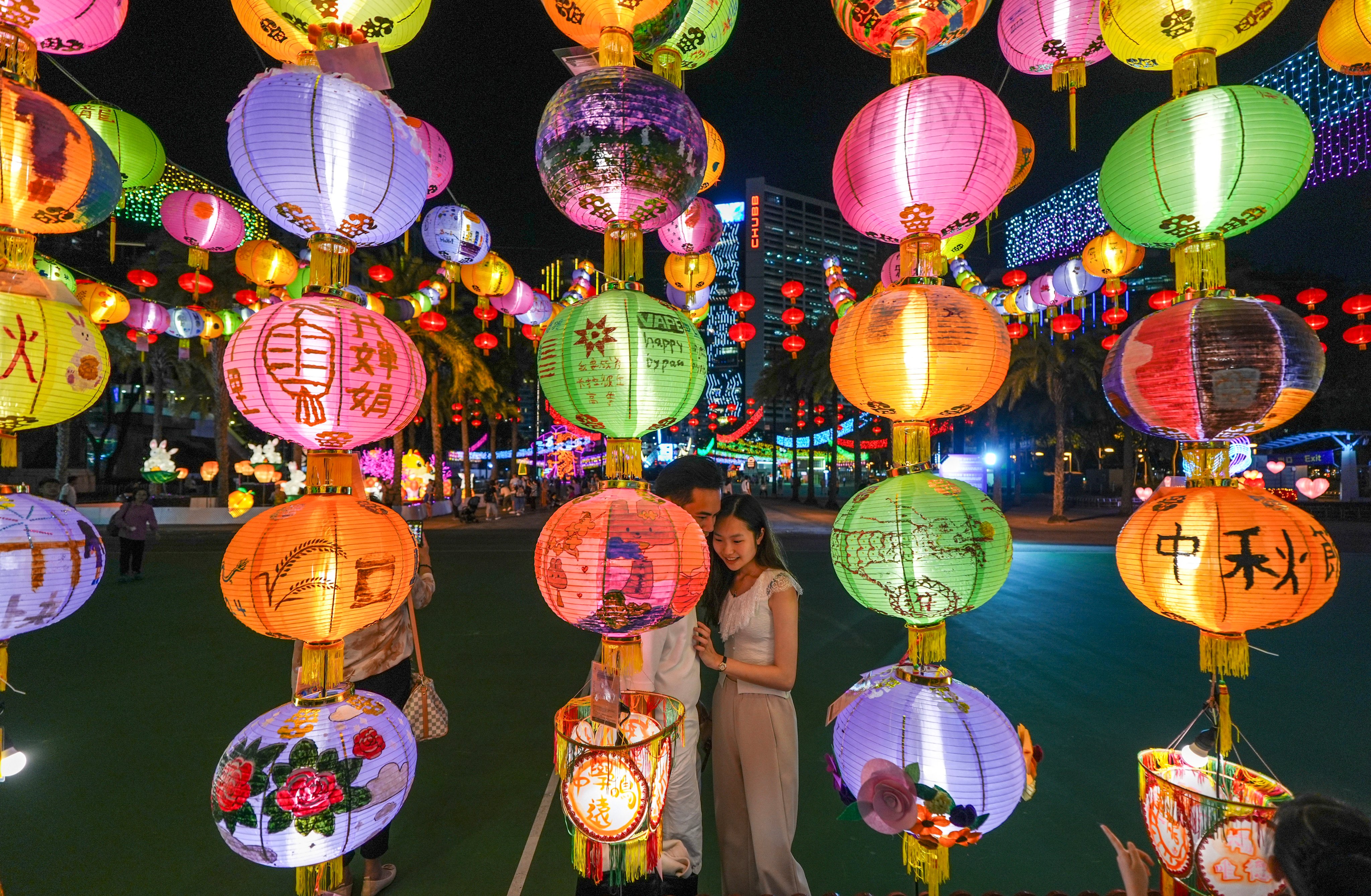 Lanterns in Victoria Park during last year’s Mid-Autumn Lantern Carnival. Photo: Eugene Lee