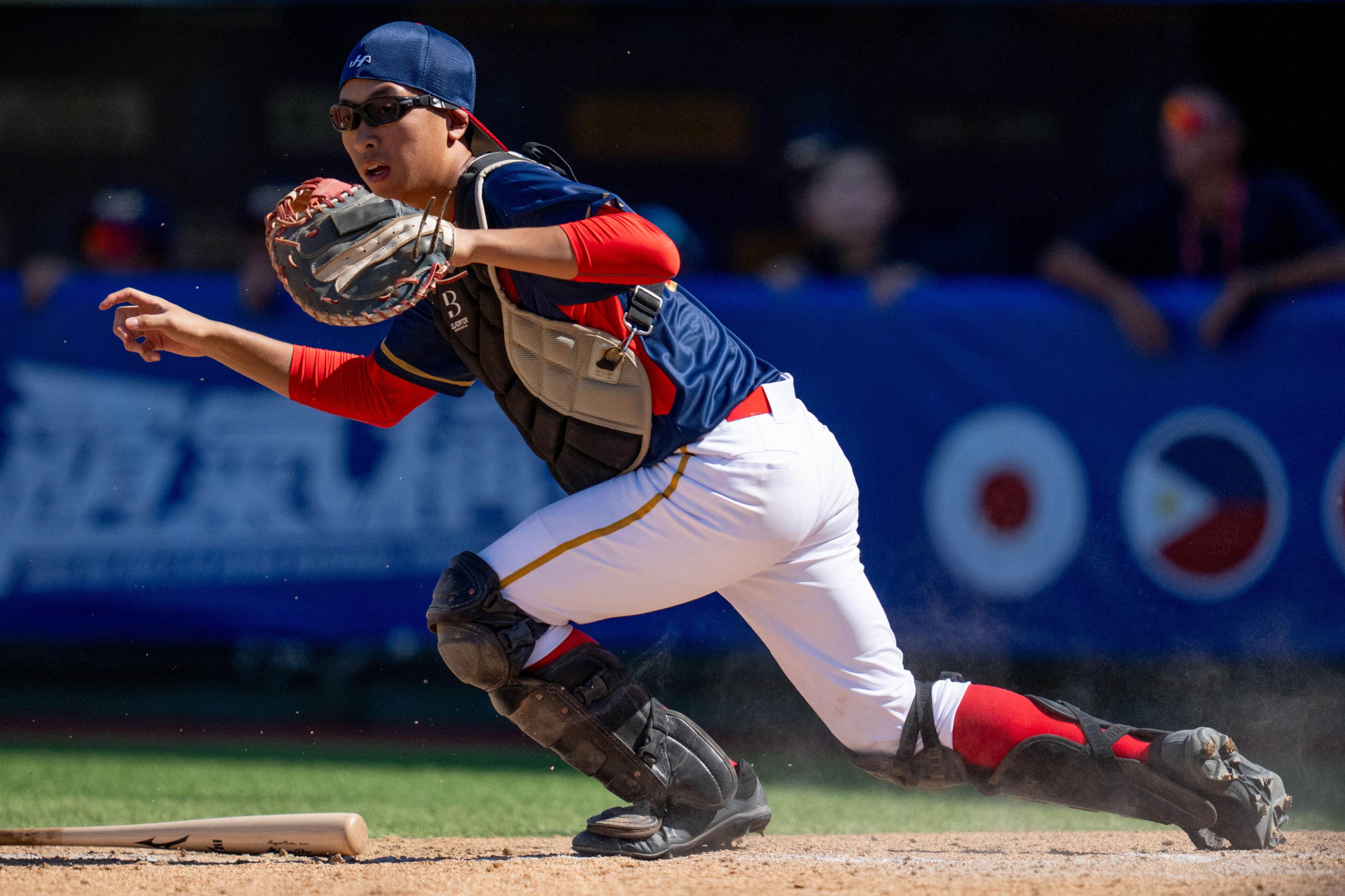 Catcher Thomas Li, pictured at last year’s under-18 Asian Championship, was converted into a pitcher by coach Cola Yeh. Photo: BAHKC