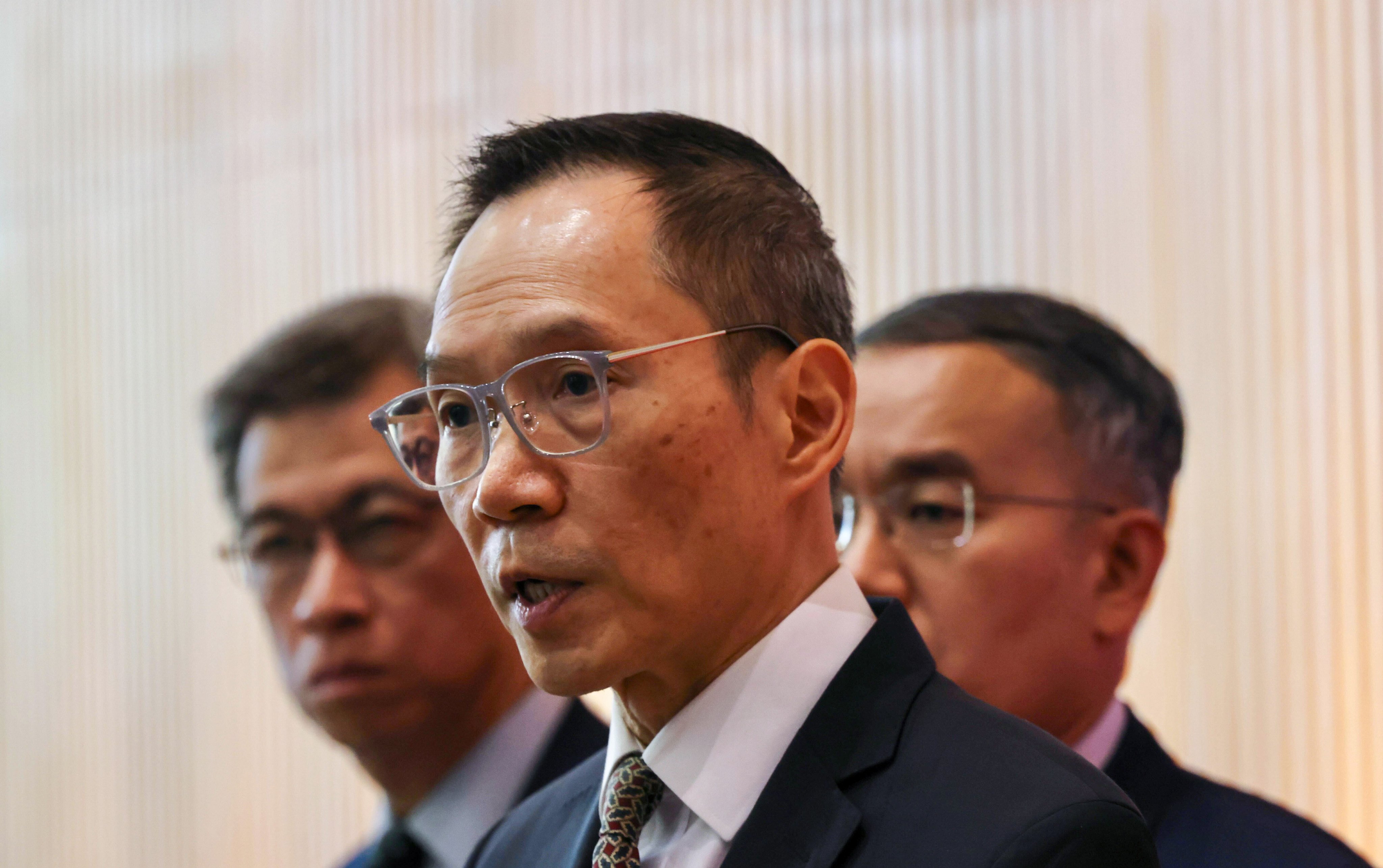 Carlson Chan (front) has retired from his role as director of government logistics. Photo: Karma Lo