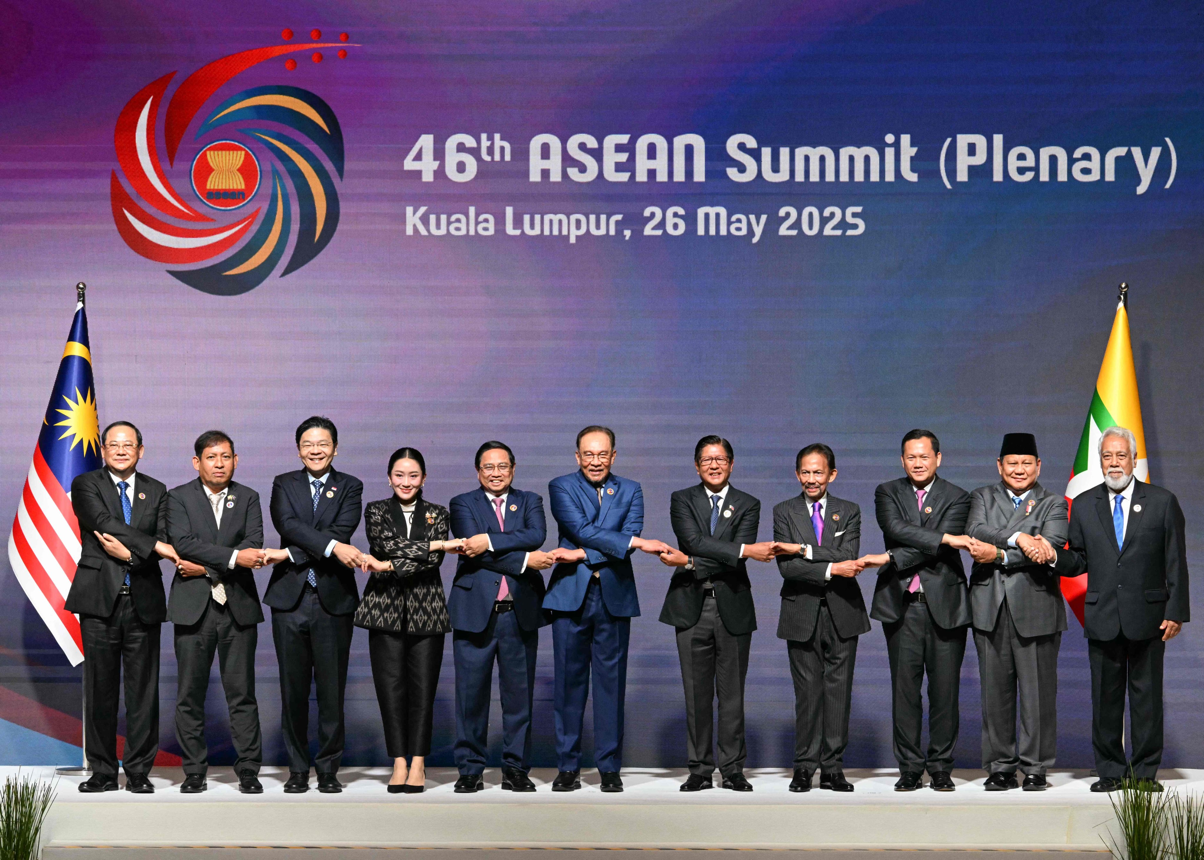 The Asean summit held in Kuala Lumpur on May 26. The bloc has yet to discuss with Myanmar about its general election plan. Photo: AFP