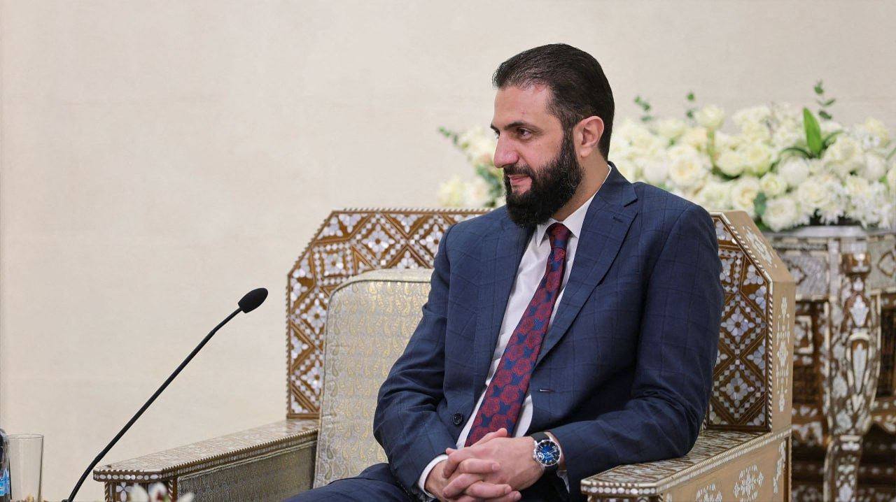 Syria’s interim President Ahmad al-Sharaa. Sharaa landed in the US on Sunday ahead of a meeting of the UN General Assembly. Photo: SANA / AFP