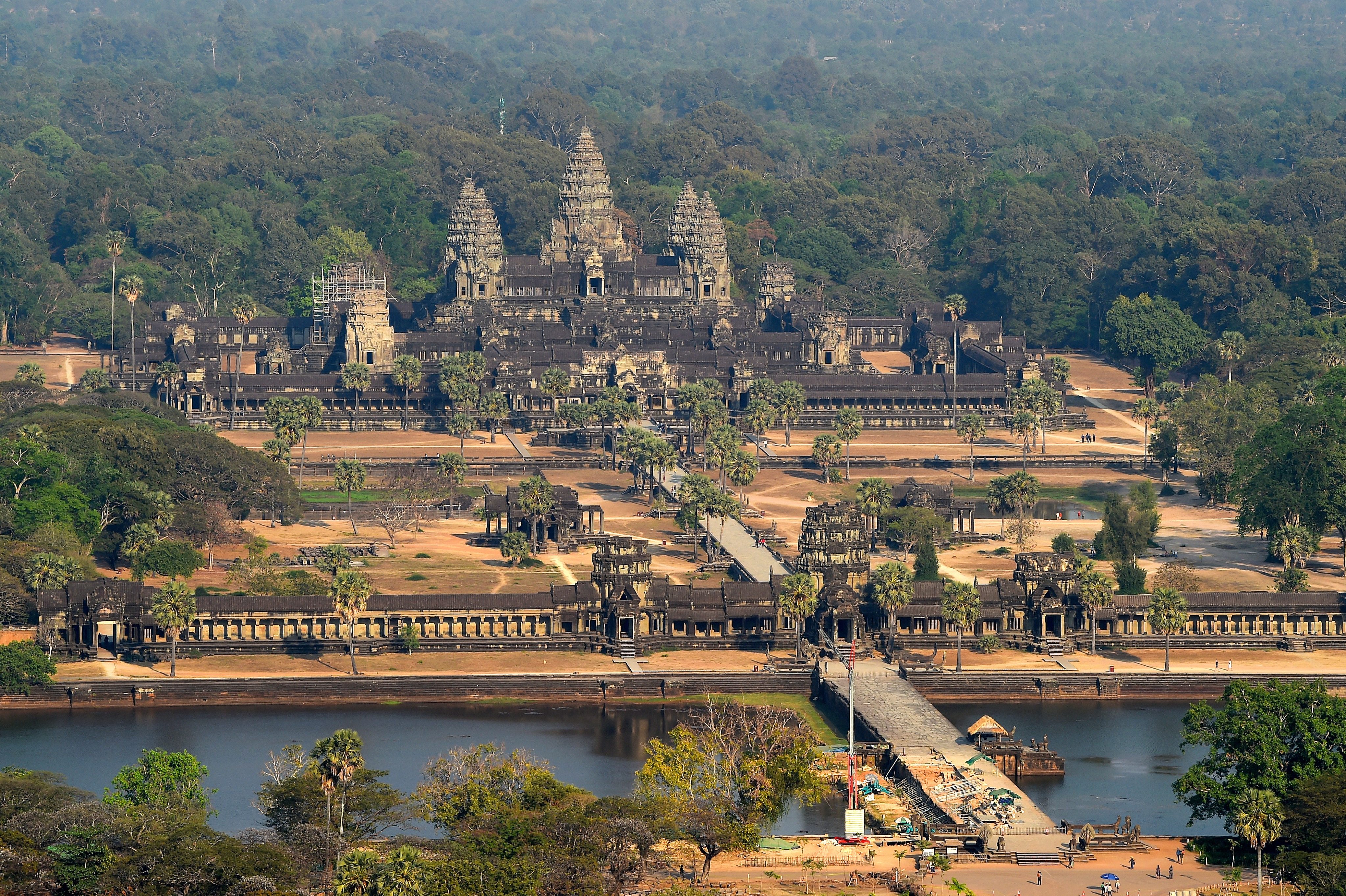 An aerial view of Angkor Wat in Siem Reap province, Cambodia. Photo: AFP