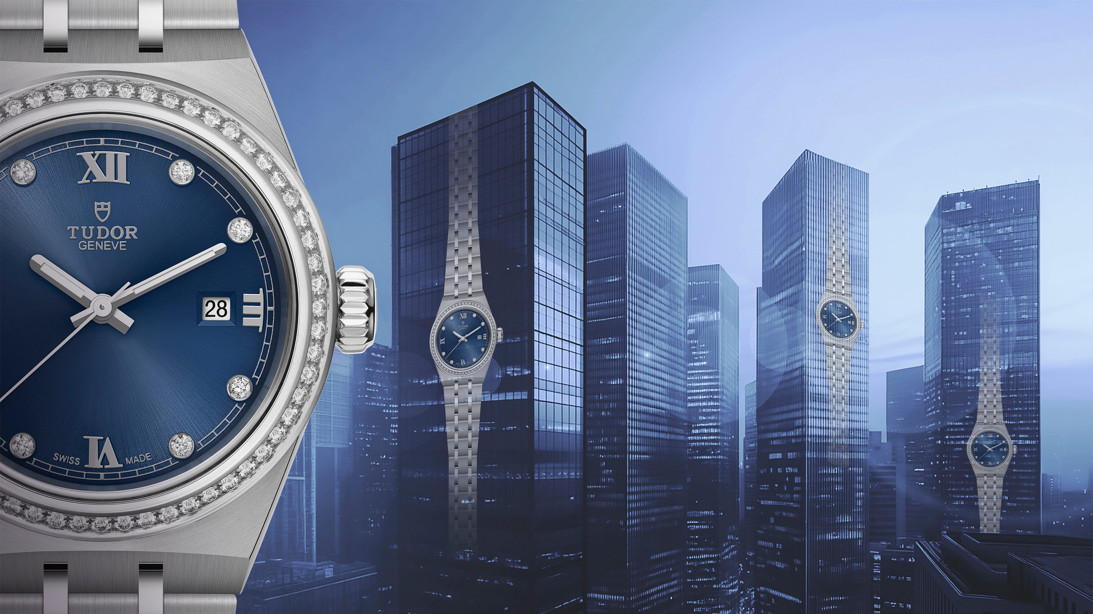 Tudor is well known for the colour blue. Now, the iconic Royal watch is also available with a blue dial. Photo: Handout