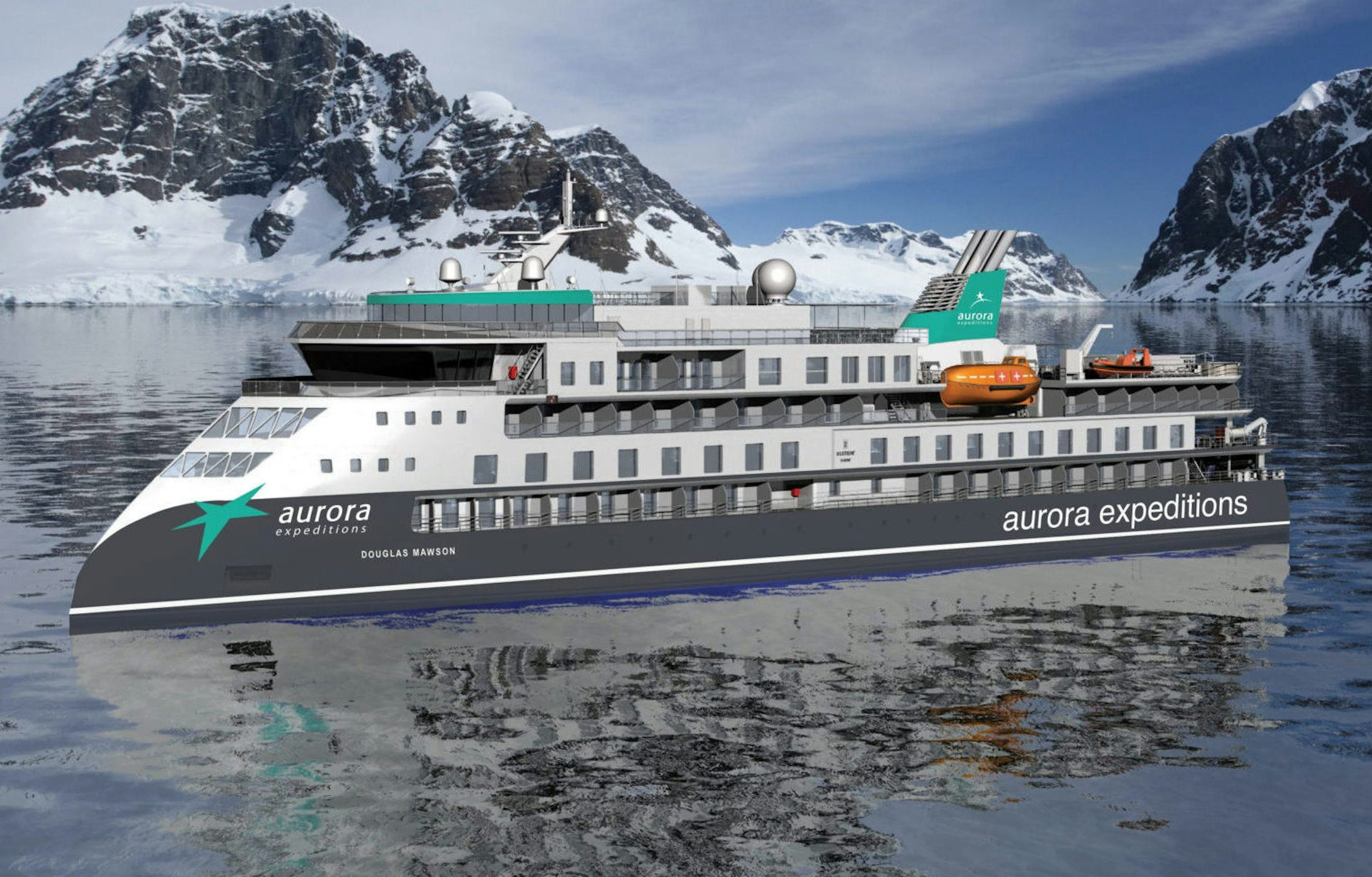 Aurora Expeditions’ Douglas Mawson has only 86 cabins. The ship is one of many that are part of a new trend in cruise holidays: highly catered adventure-seeking. Photo: Aurora Expeditions