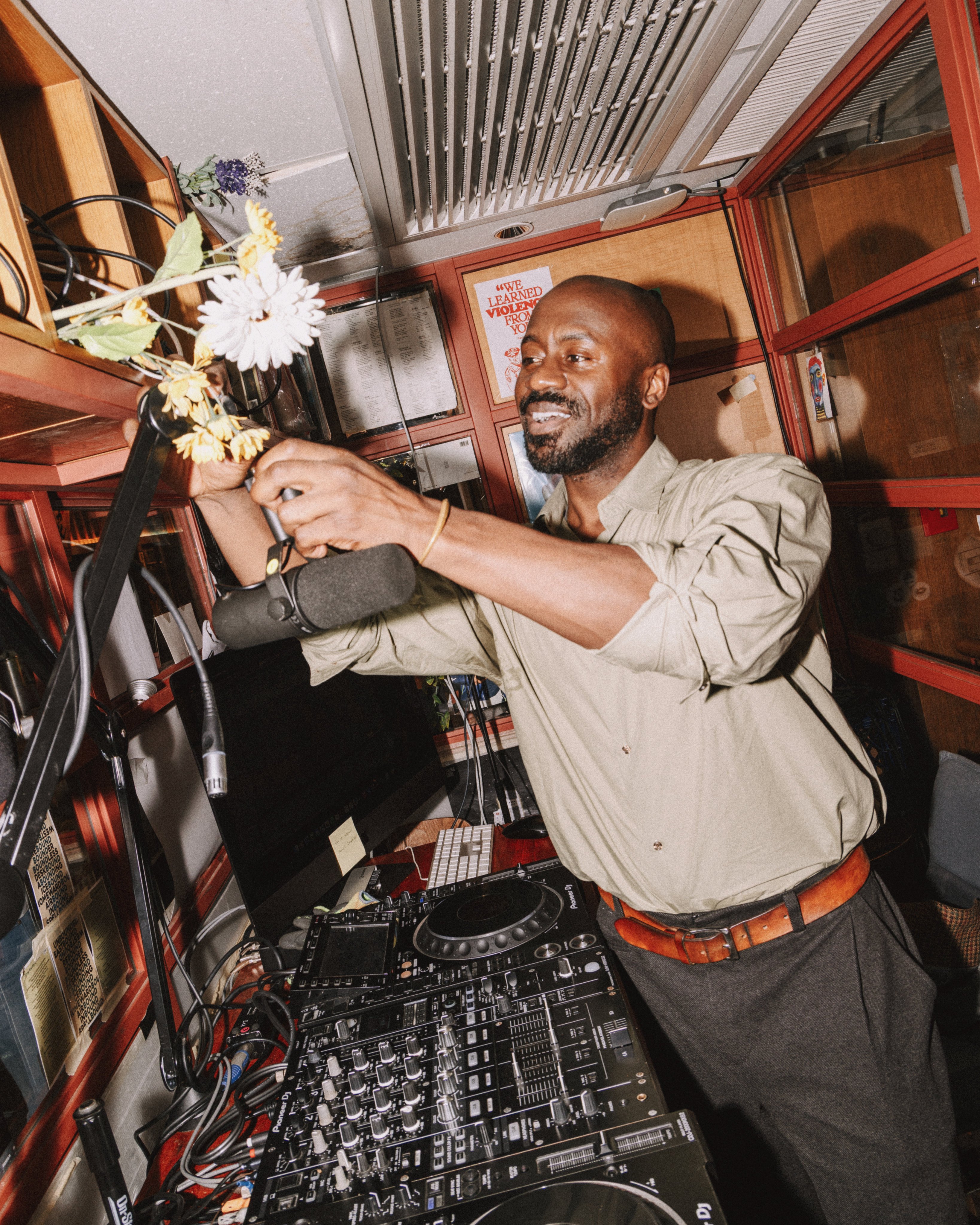 James Acey in the 
Eaton HK radio booth. Photo: Jocelyn Tam
