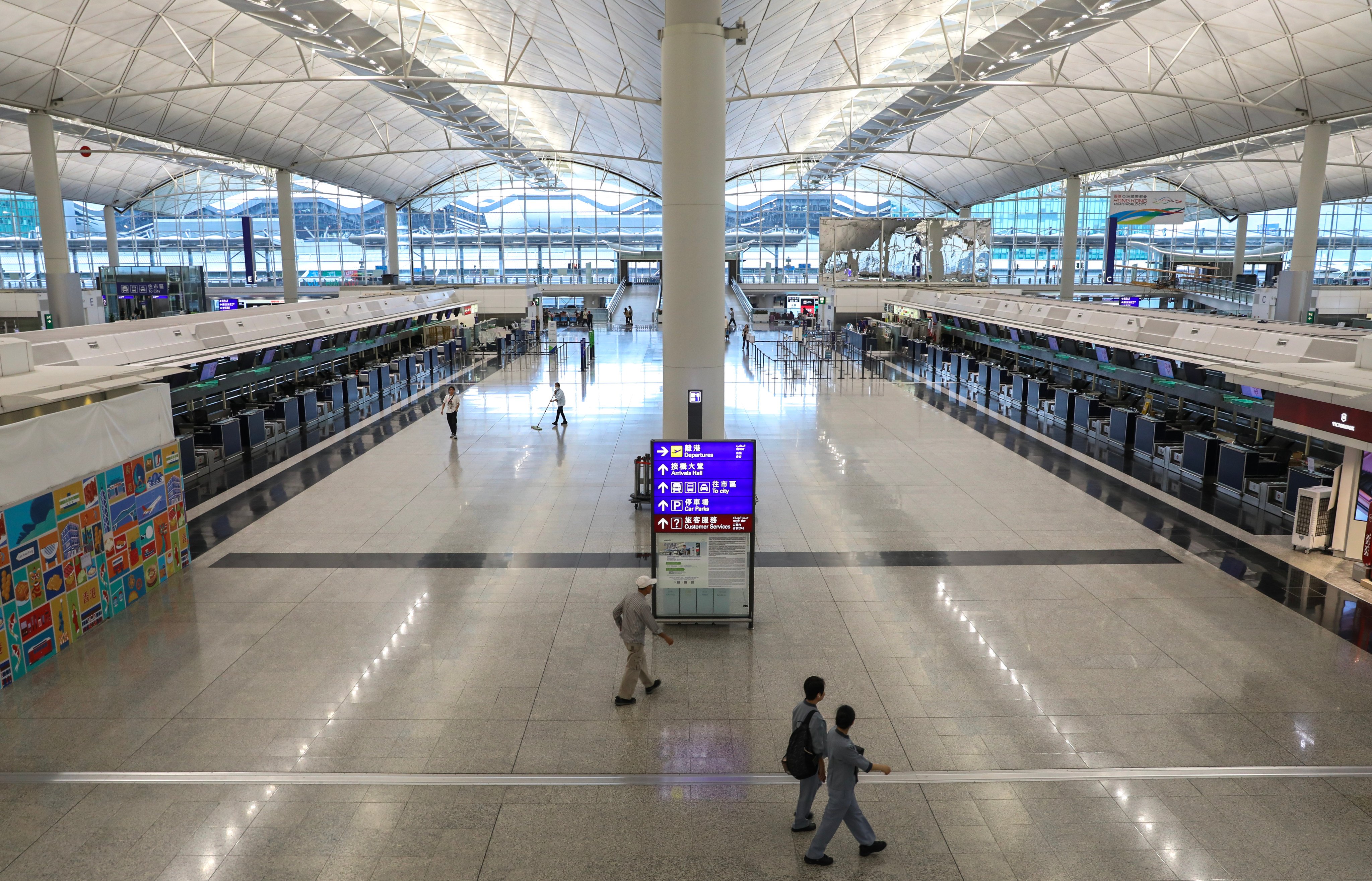 The Airport Authority are bracing for a frantic period with flights set to resume between midnight and 6am on Thursday. Photo: Sun Yeung