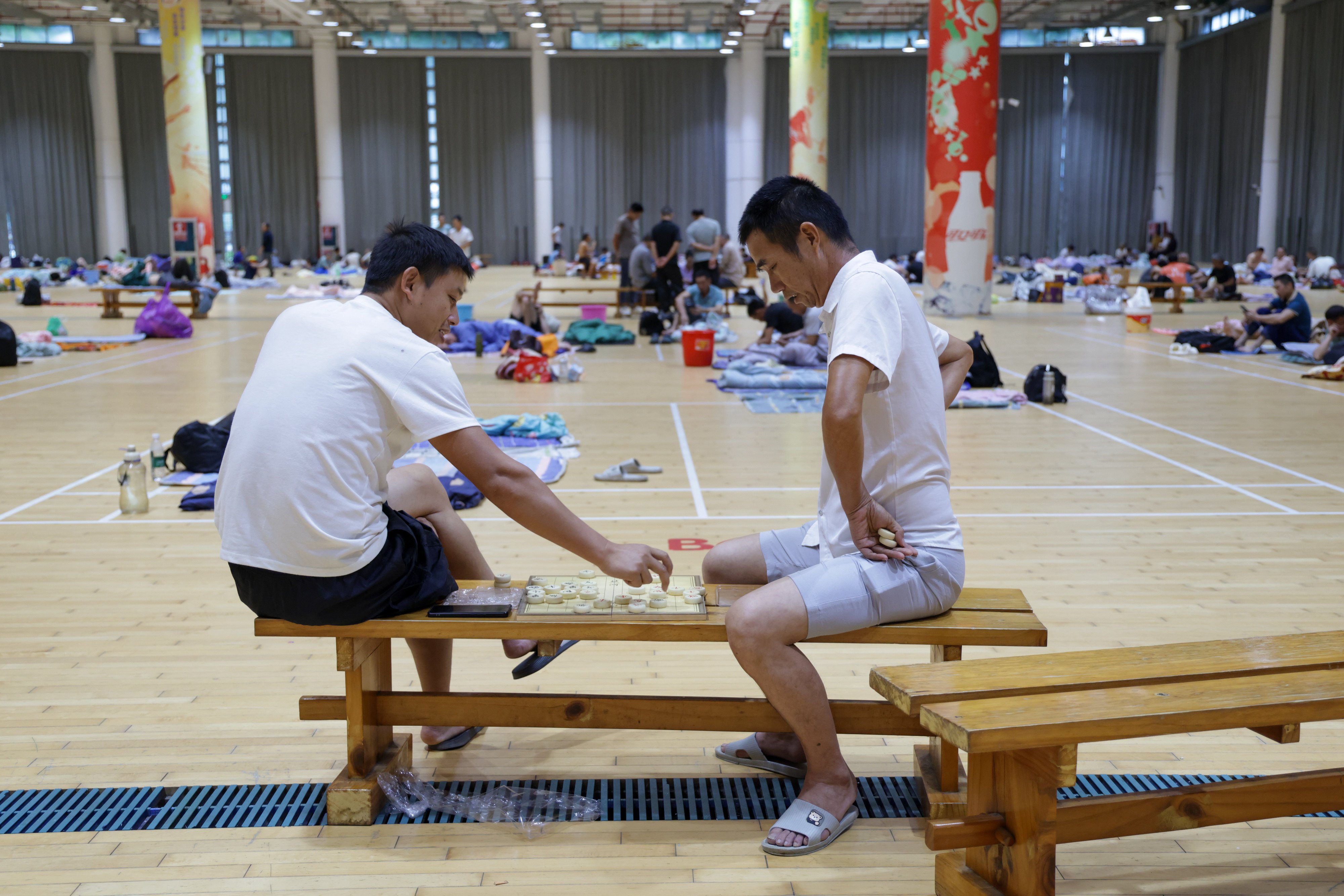 Shenzhen opened hundreds of shelters for residents. Photo: Xinhua