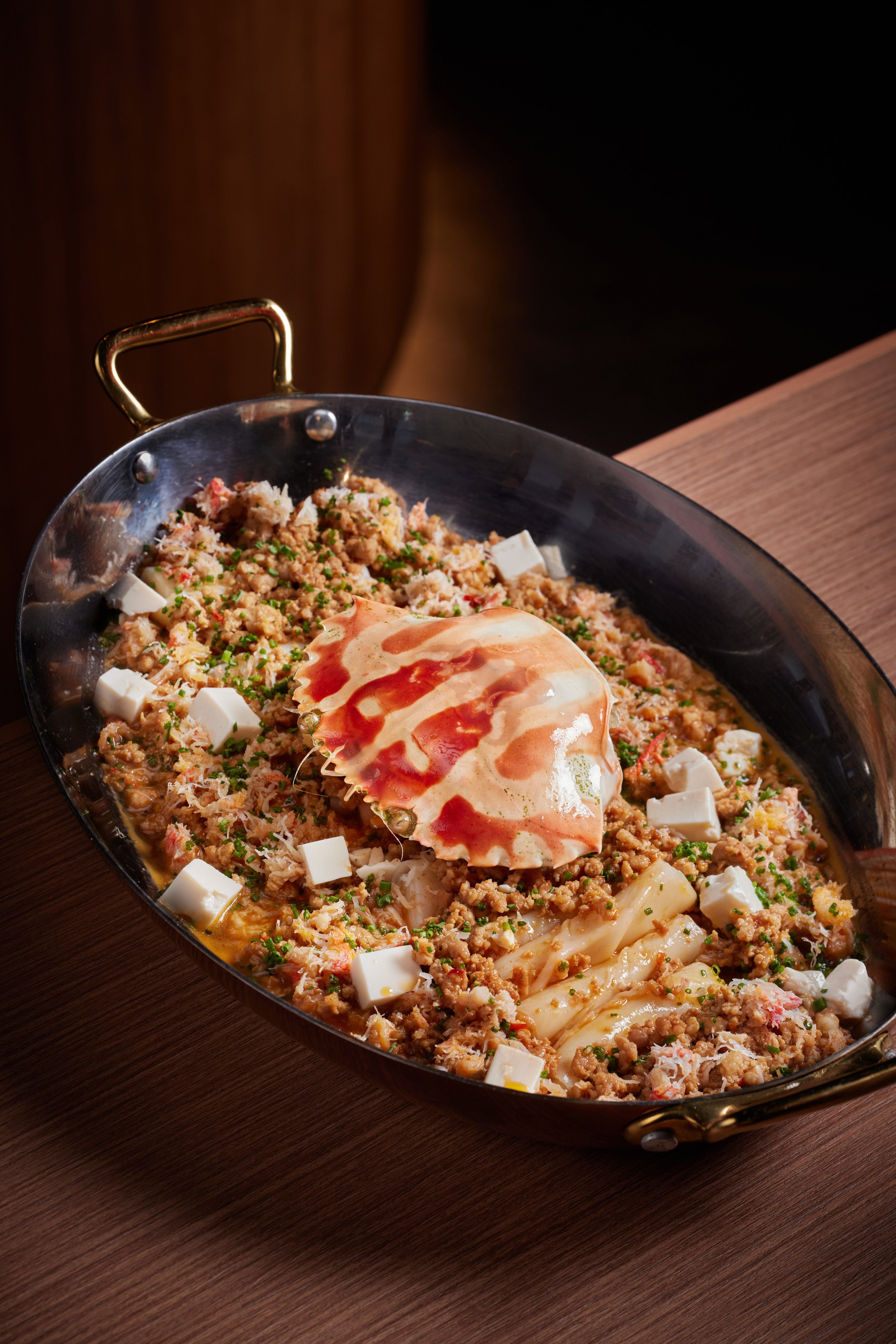 Stir-fried Rice Roll with Mapo Tofu & Crab Meat Photo: Hungry Tiger Hidden Dragon