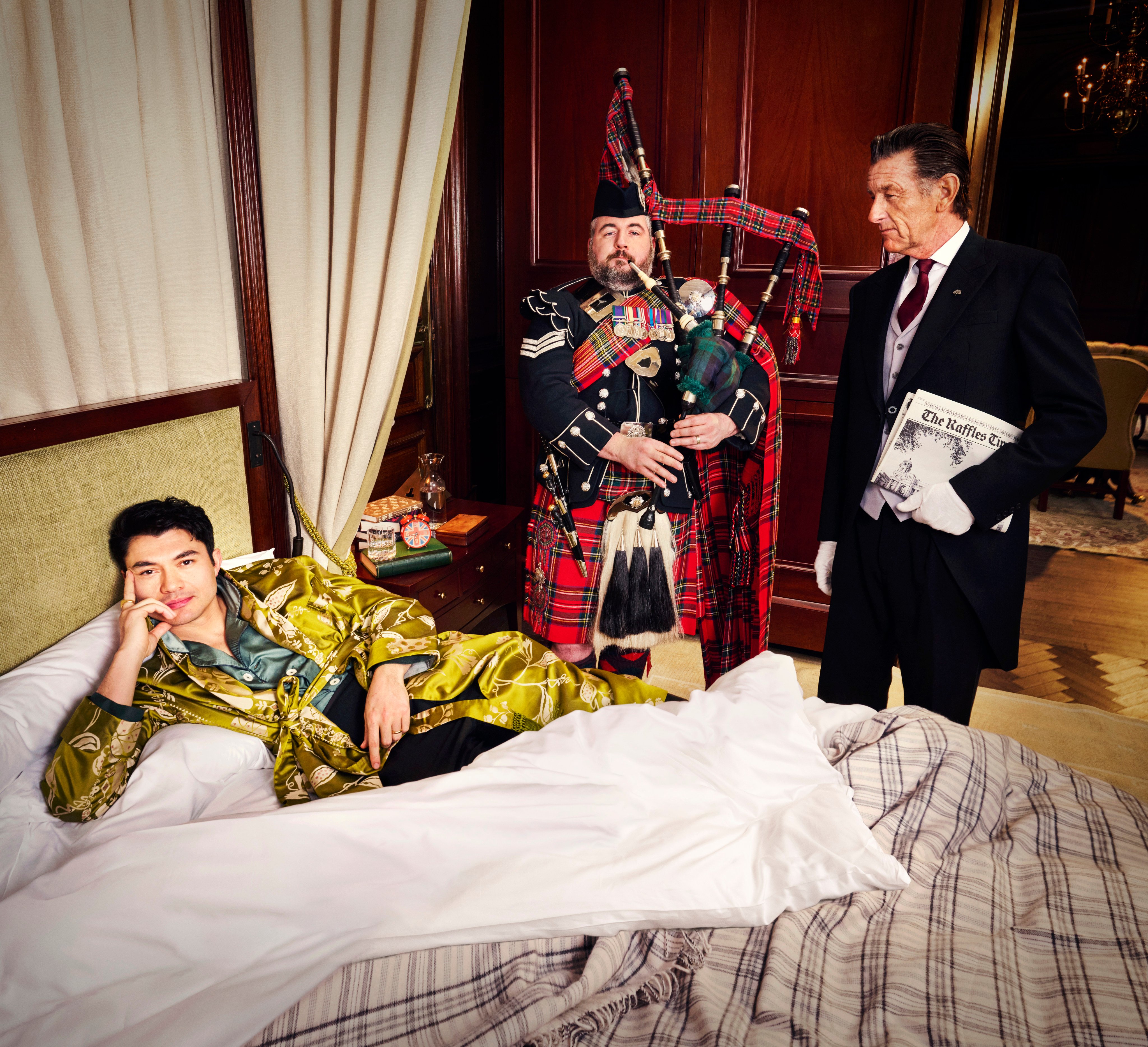 A royal wake-up call from the King’s Piper, courtesy of Raffles London at The OWO. Photo: Handout