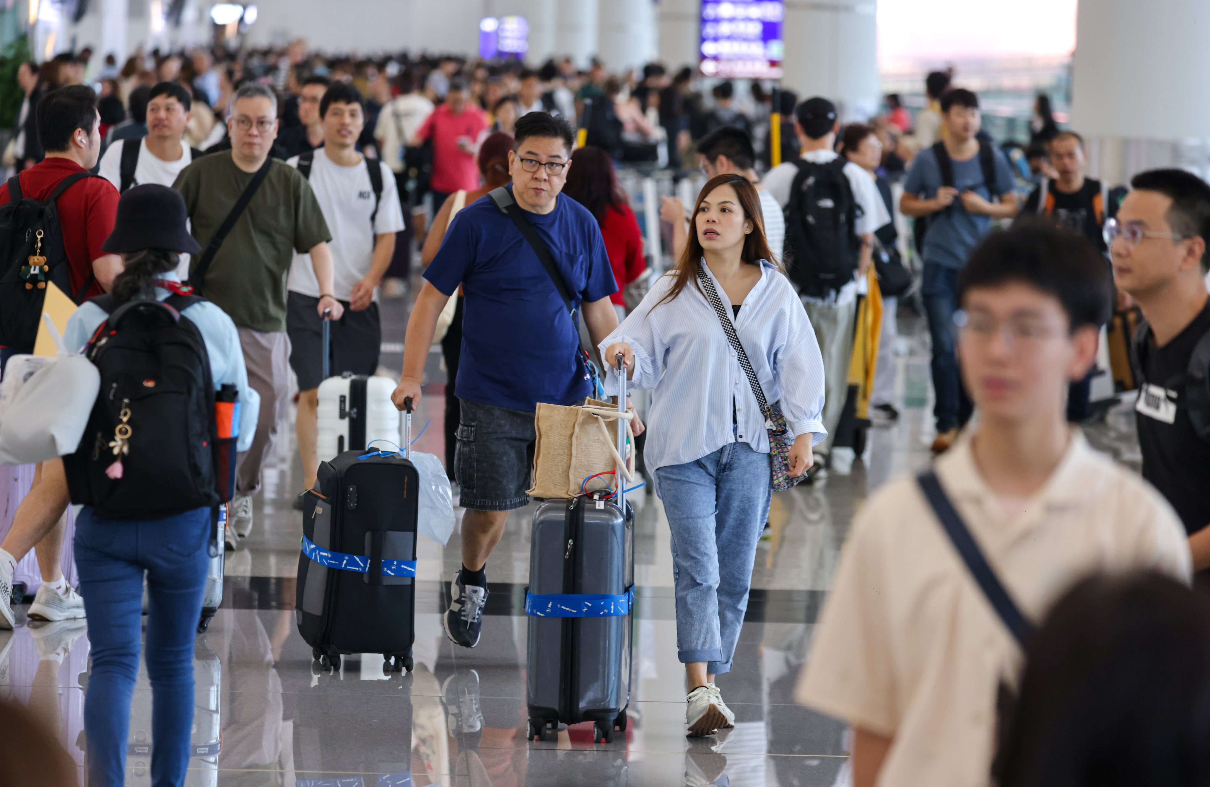 Flights resume at Hong Kong airport after Ragasa moves away. Photo: Nora Tam