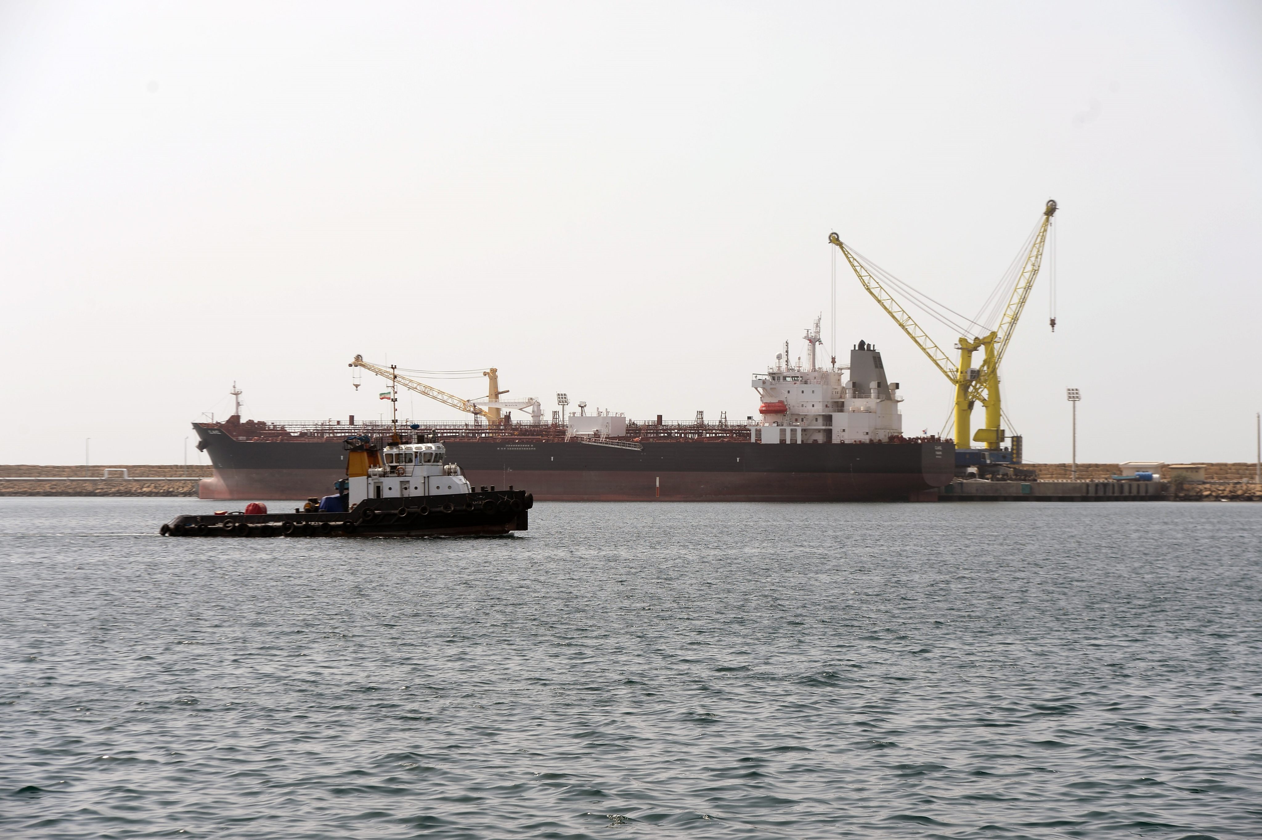 A cargo vessel is seen at Chabahar port during an inauguration ceremony for the first export convoy to India via Iran in Chabahar, Iran on February 25, 2019. Photo: Getty Images