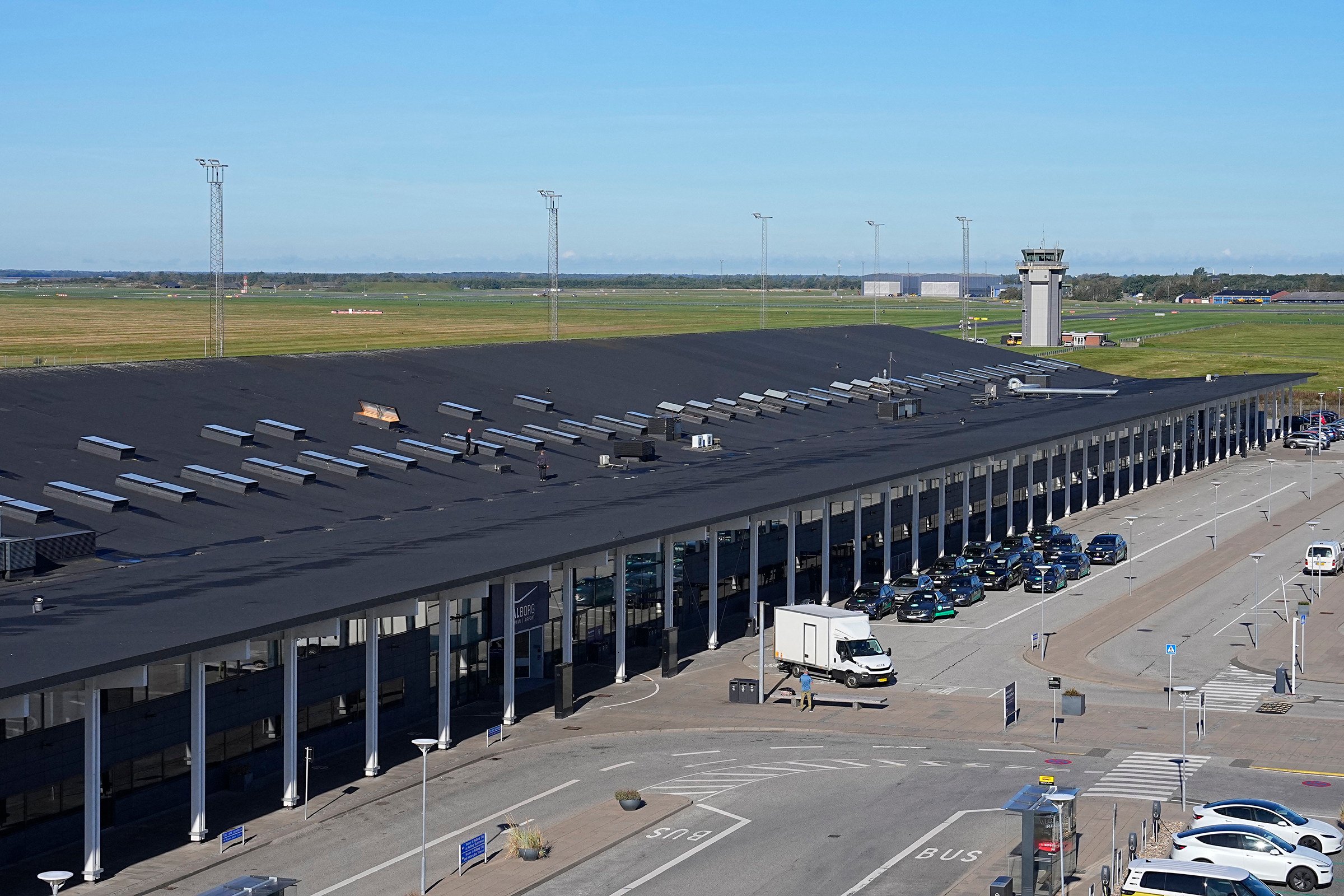 The Aalborg Airport was among the Danish airports forced to close this week amid a hybrid operation by a “professional actor,” the country’s defence minister said. Photo: TNS