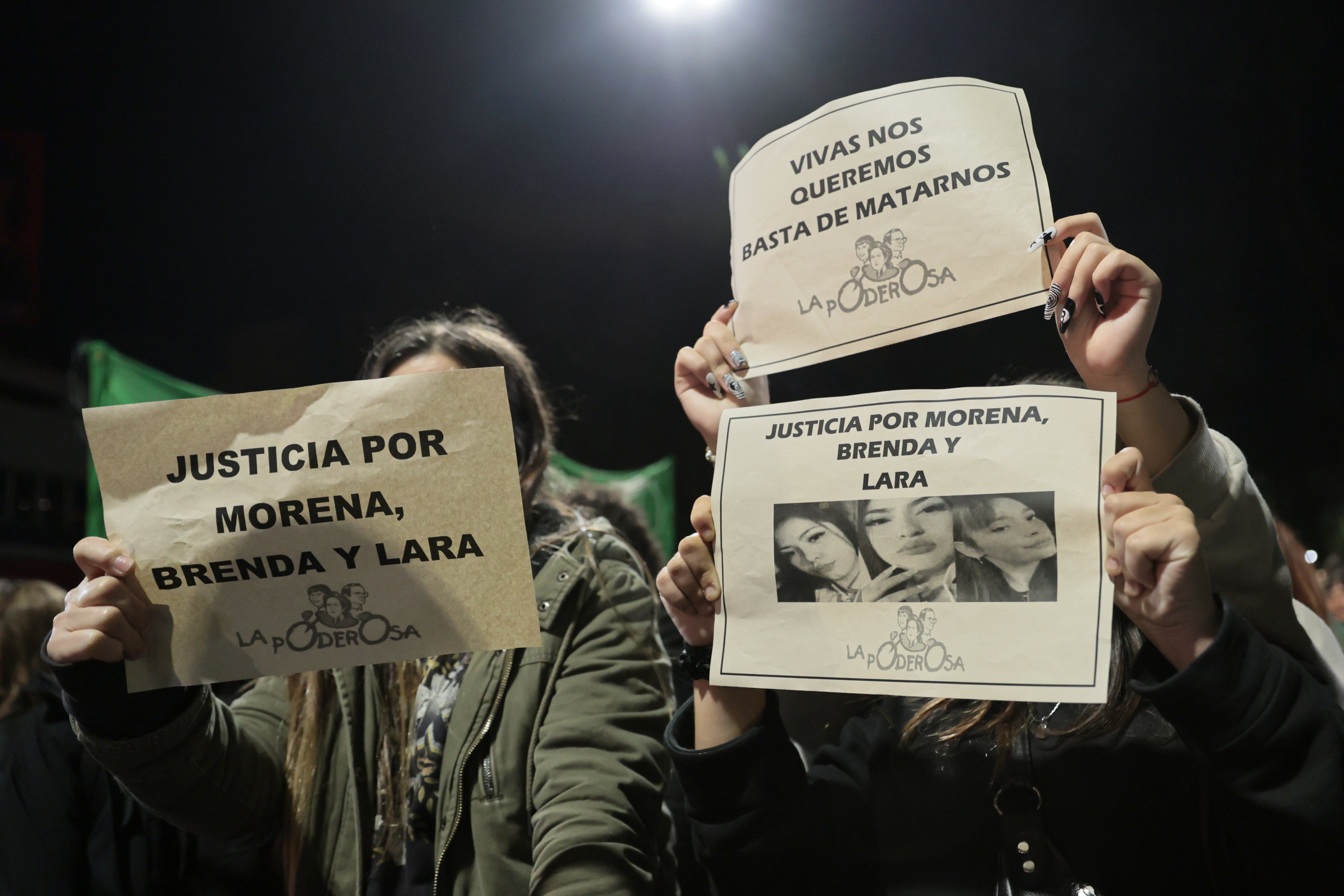 People protest against the killings in Buenos Aires, Argentina, on Wednesday. Photo: EPA