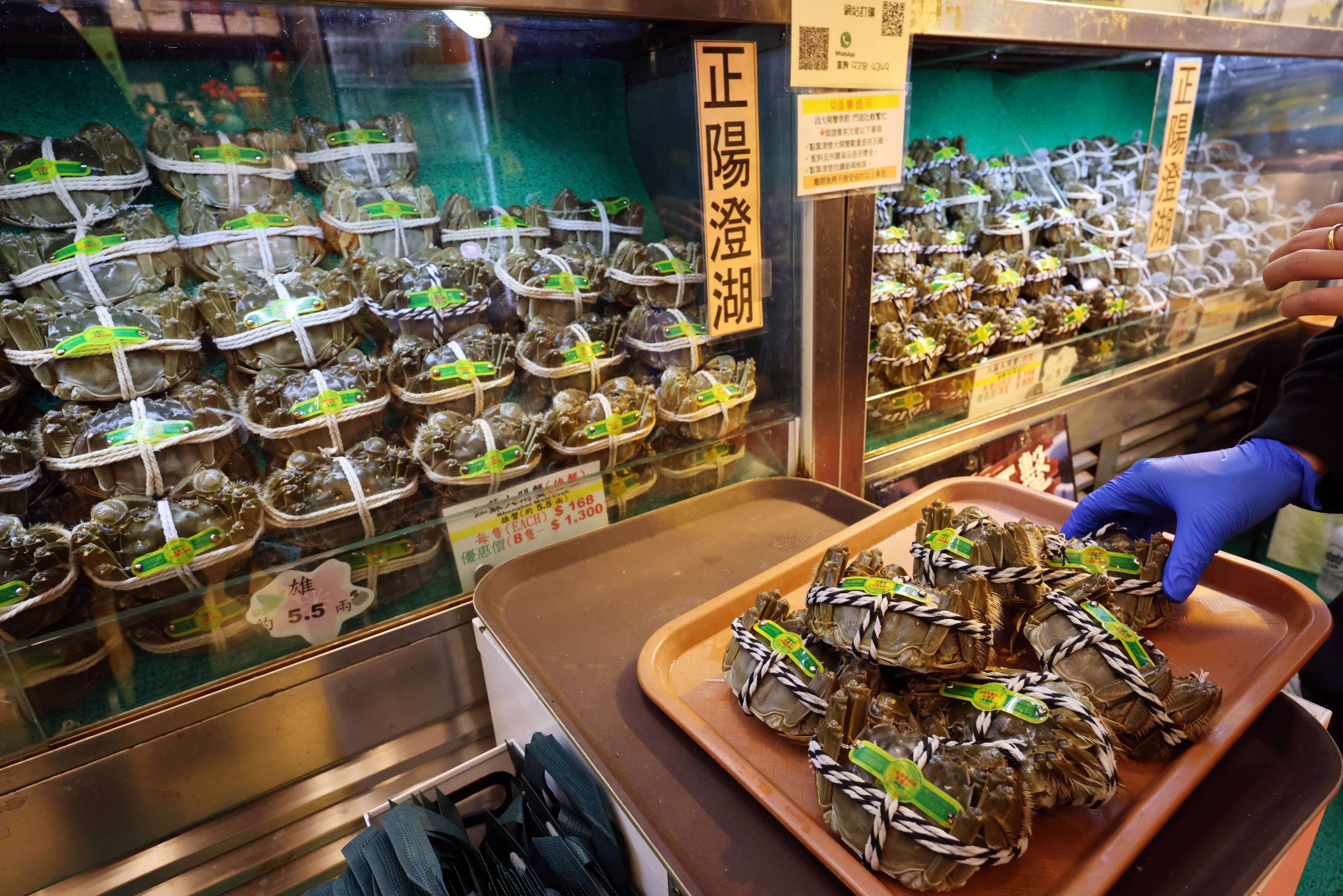 Hairy crabs on sale in Hong Kong last October. Photo: Jelly Tse