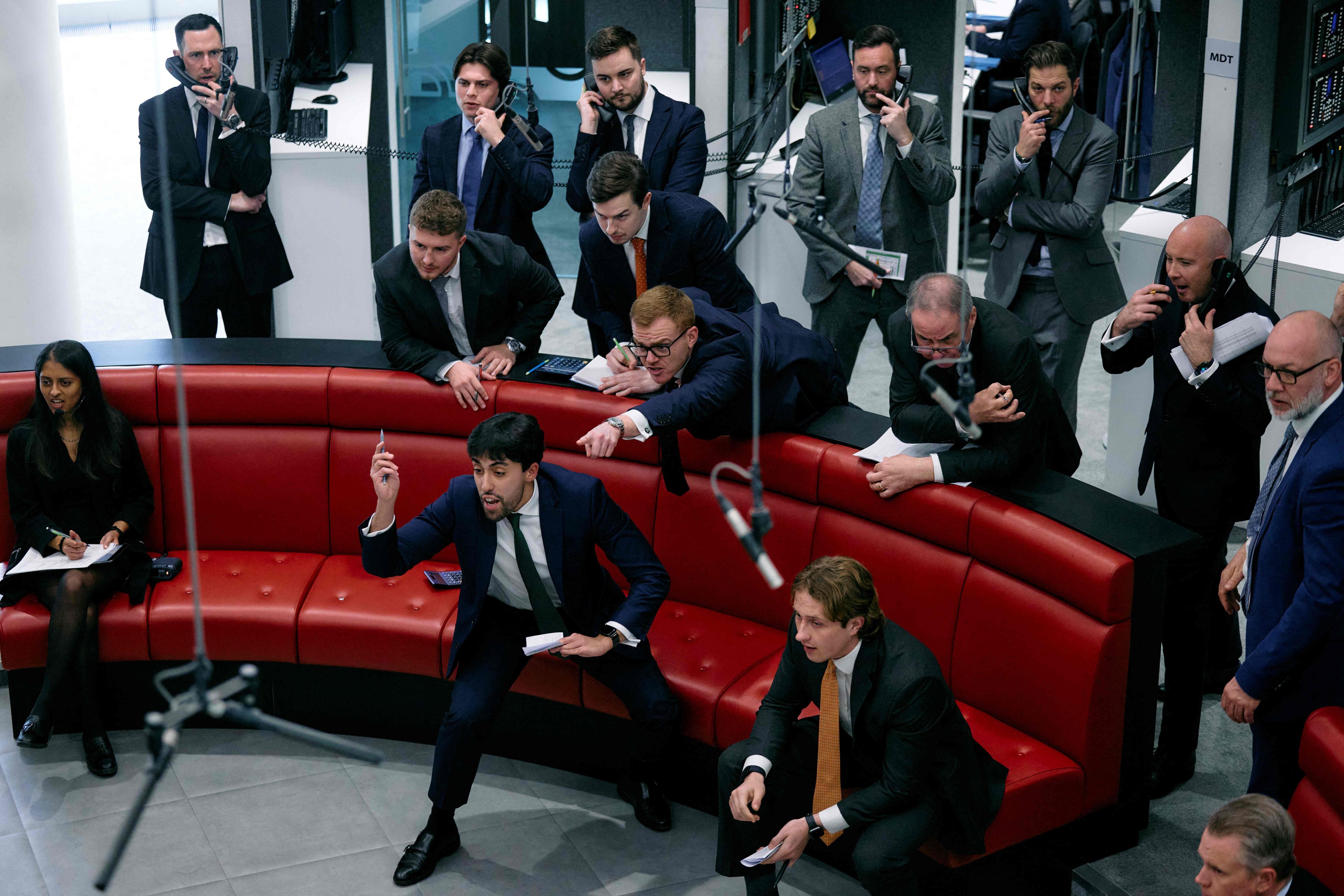 The London Metal Exchange on March 11. In the age of high-frequency and online trading, dozens of traders in suits continue to rant and rave in Europe’s last open outcry trading pit. Photo: AFP