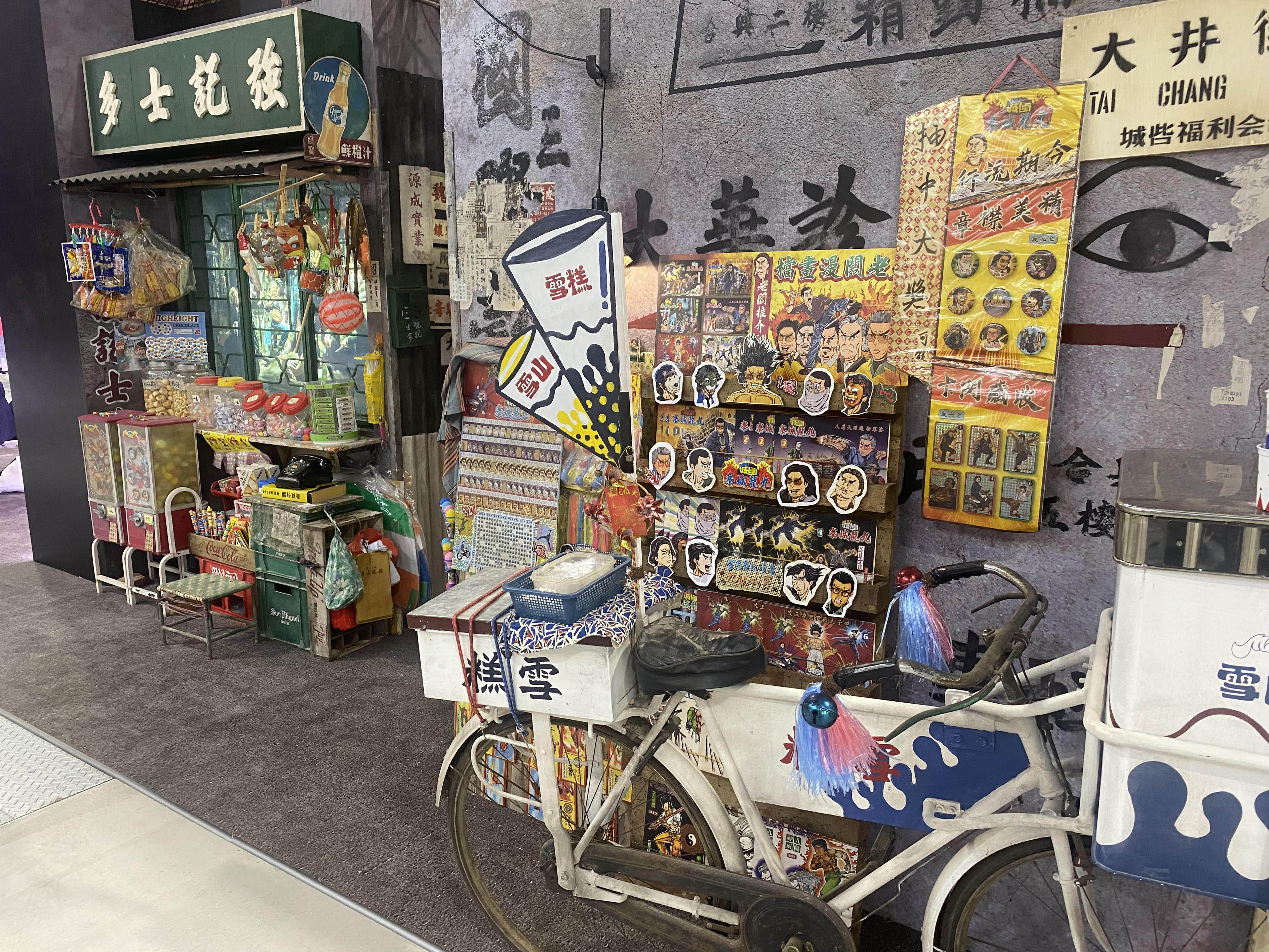A nostalgic old street is part of the Hong Kong Tourism Board’s booth at the Tourism Expo Japan in Nagoya. Photo: Julian Ryall