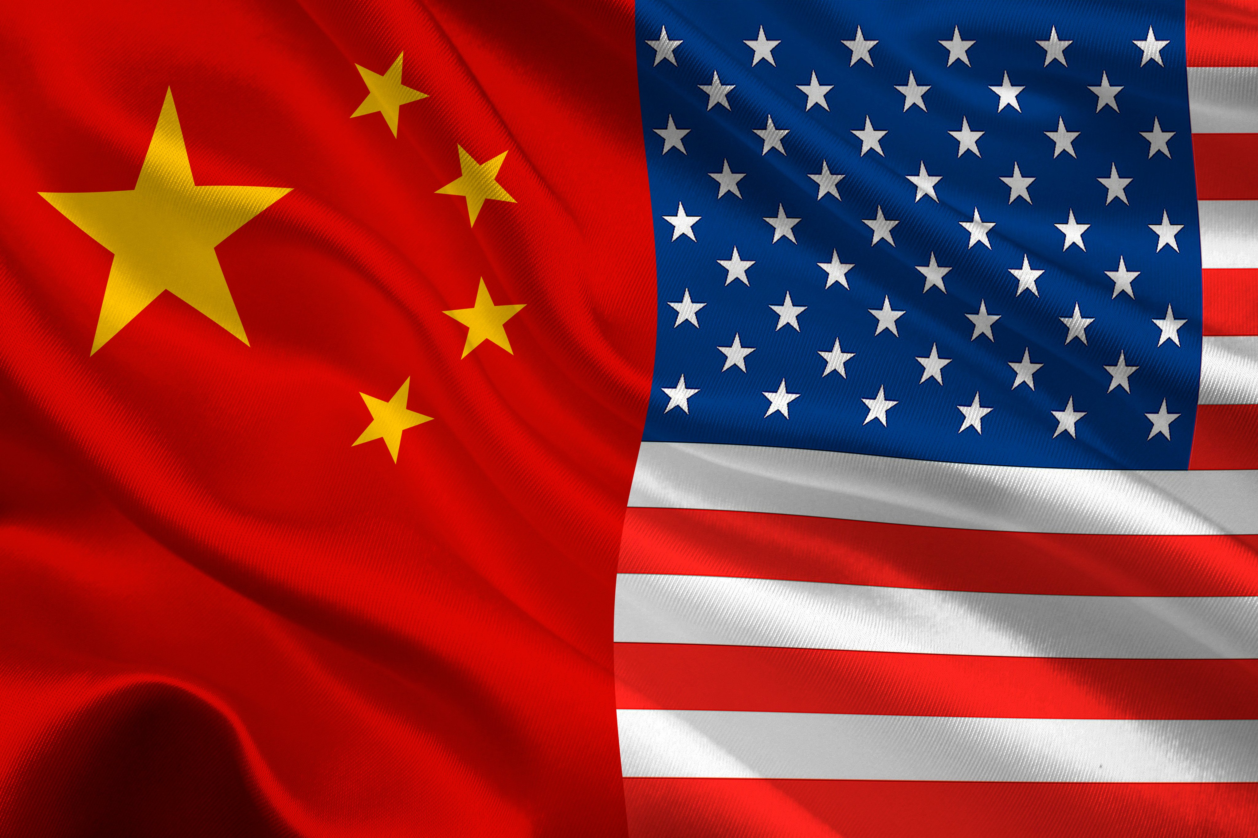 Flags of China and the US. Photo: Shutterstock