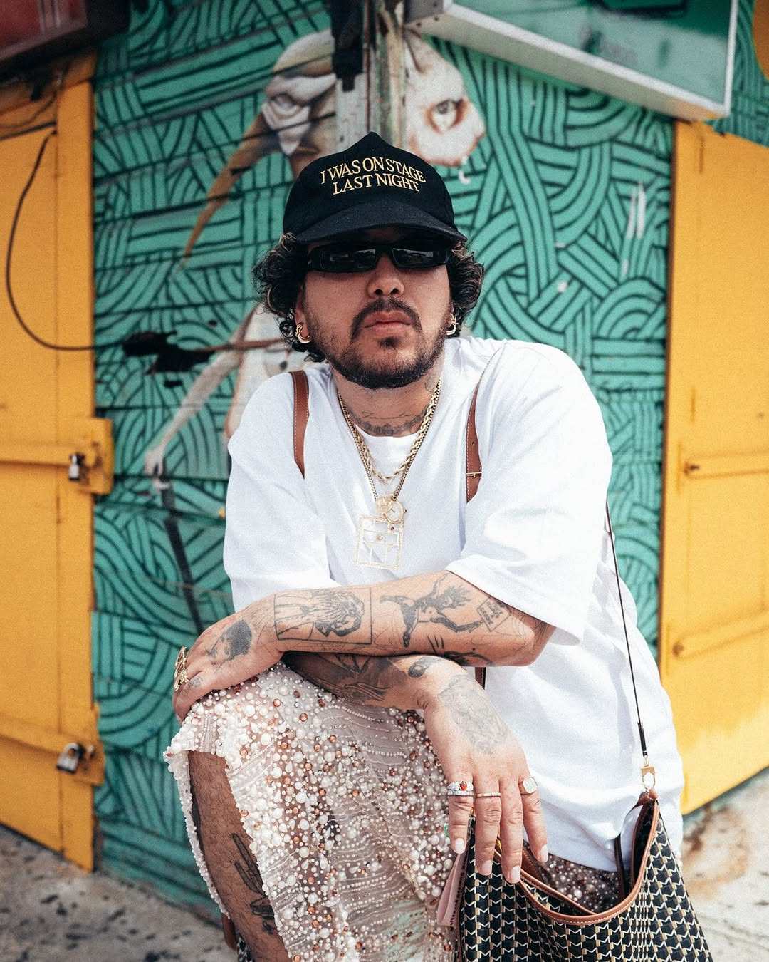 Meet Storm Pablo, Bad Bunny’s stylist responsible for some of his most iconic looks. Photo: @latimesimage/Instagram