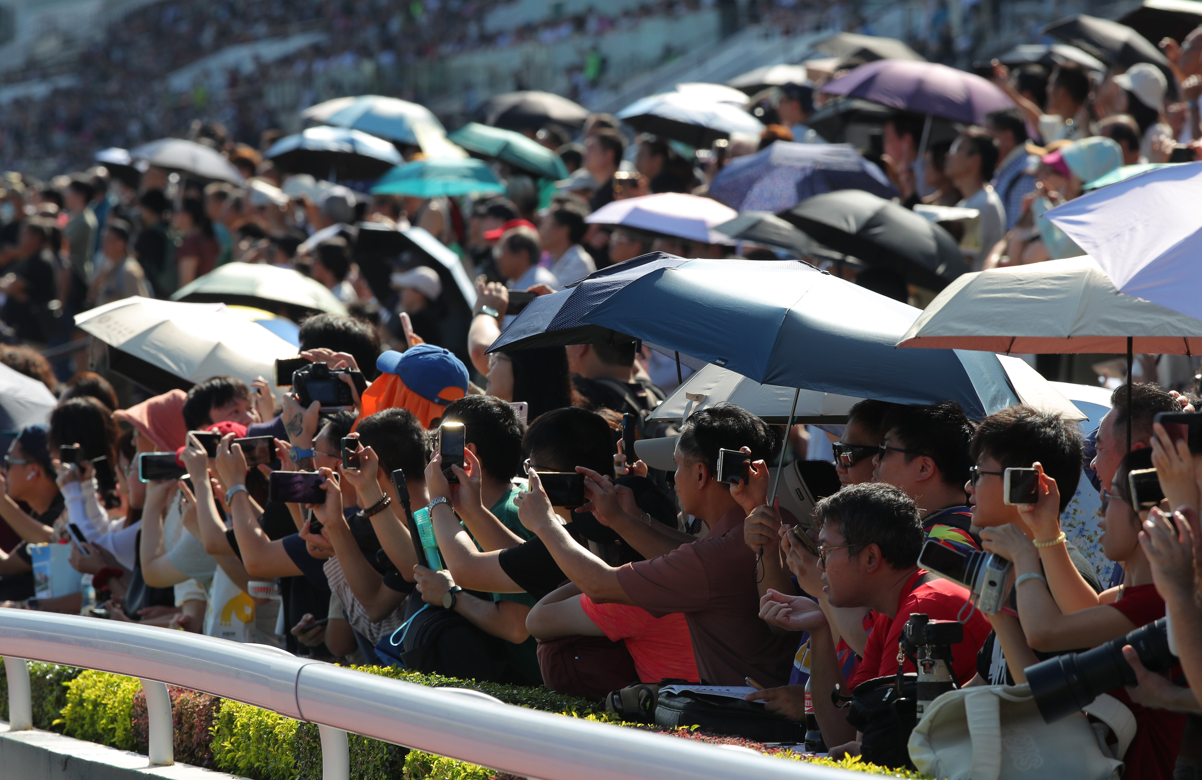 Racing fans came from near and far to be at Sha Tin on National Day. Photo: Kenneth Chan.
