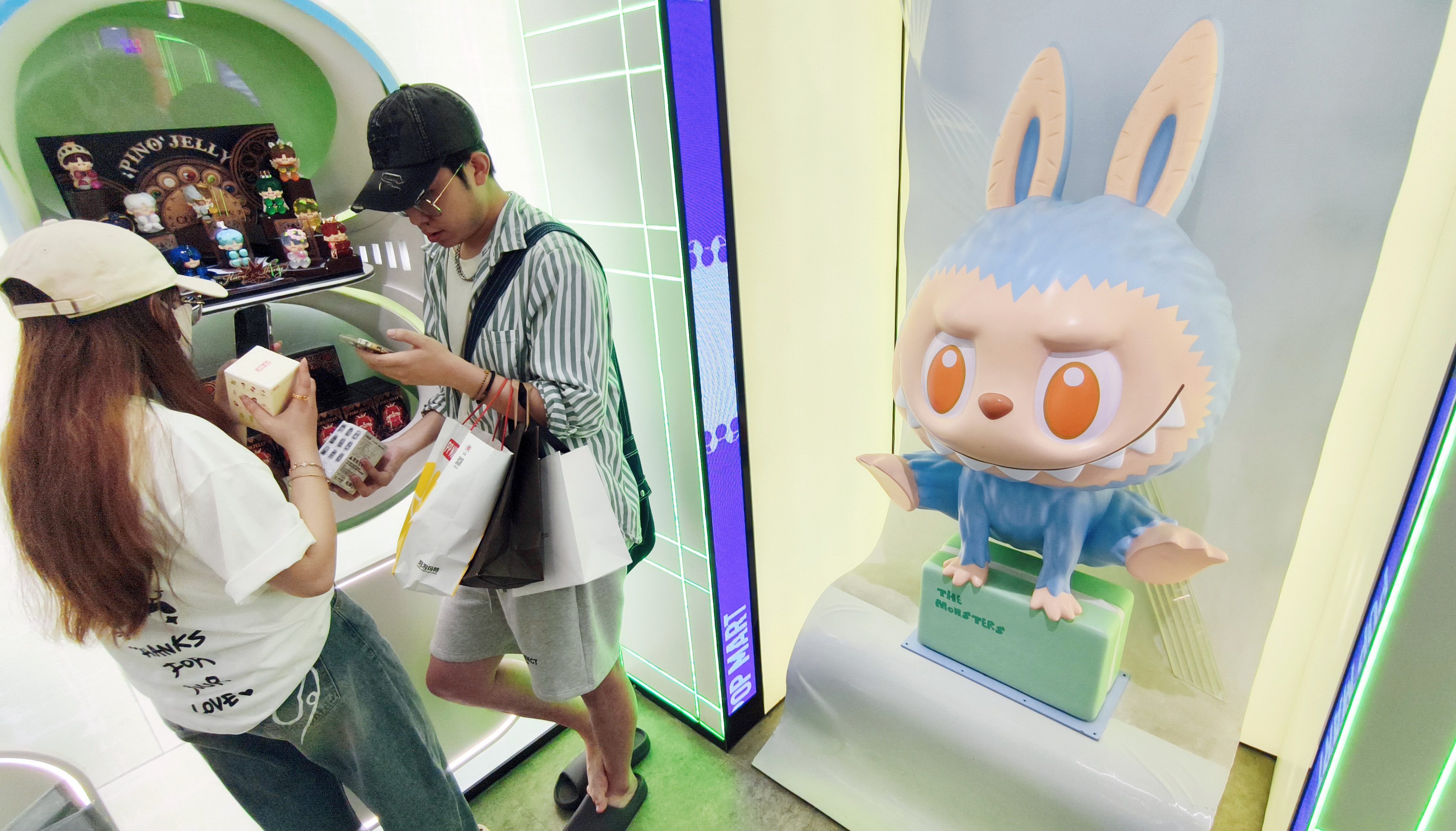 Labubu toys on sale at the flagship store of Pop Mart in Shanghai on June 15, 2025. Photo: Future Publishing via Getty Images