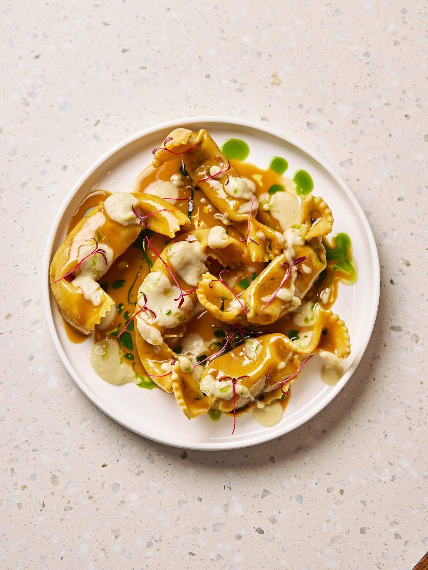 Crab caramelle at Alma, a new Italian restaurant on Peel Street by the team behind the now-defunct Sooner in Sai Ying Pun. Photo: Instagram/almahongkong