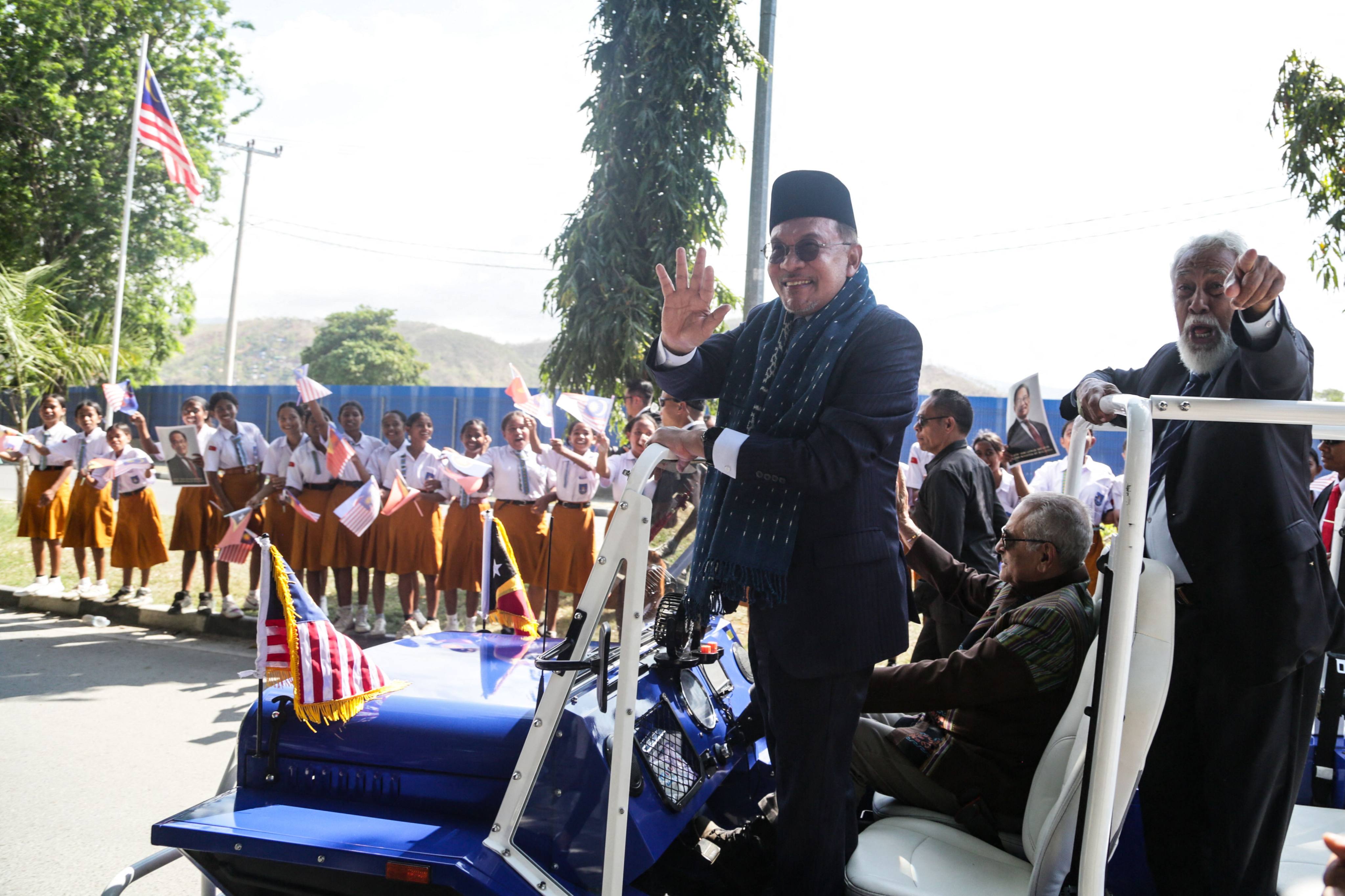 Malaysia’s Prime Minister Anwar Ibrahim during a state visit to East Timor on September 23. Photo: AFP