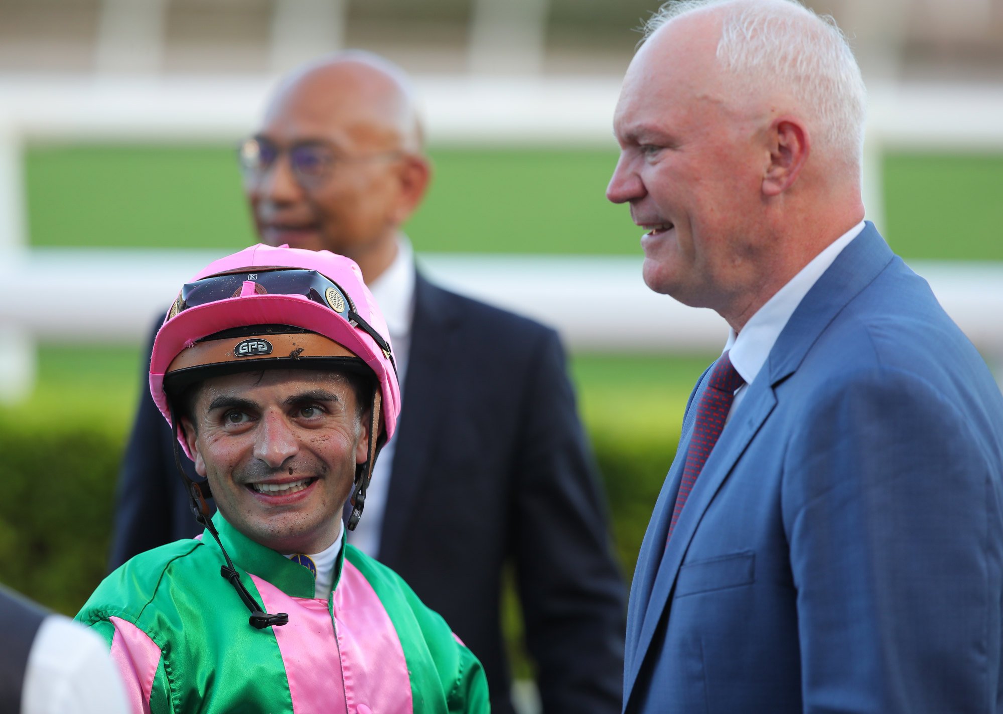 Andrea Atzeni and David Hall share a smile after Kempes’ win.