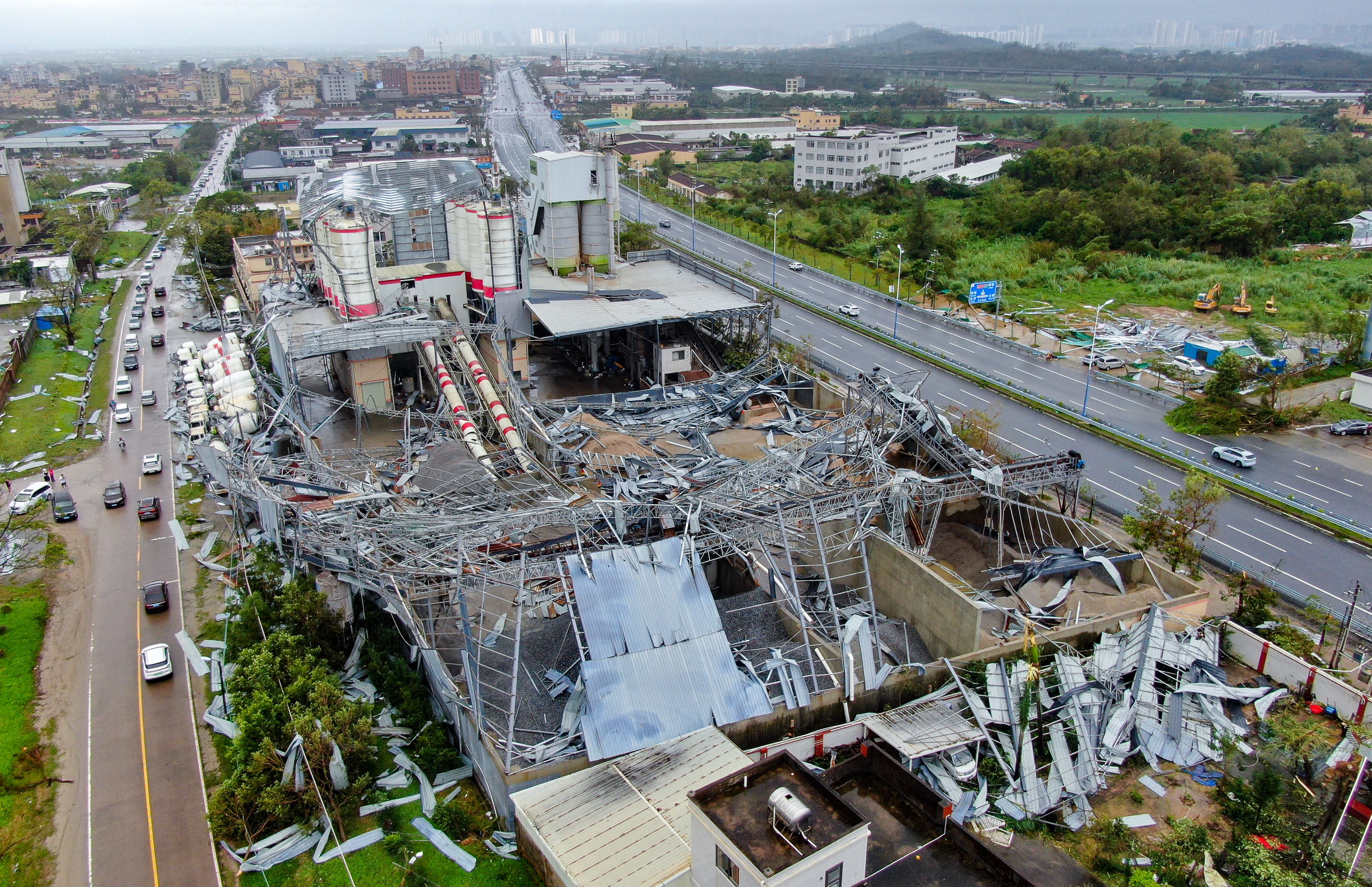 The storm caused extensive damage, estimated to cost billions of US dollars, in southern China. Photo: Xinhua
